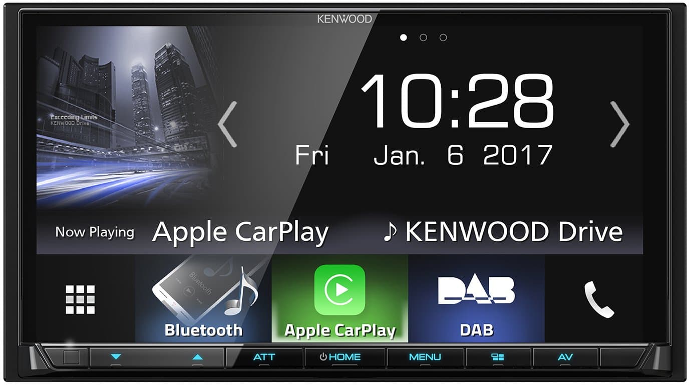 Kenwood DMX7017DABS AV Receiver with Bluetooth, Black
