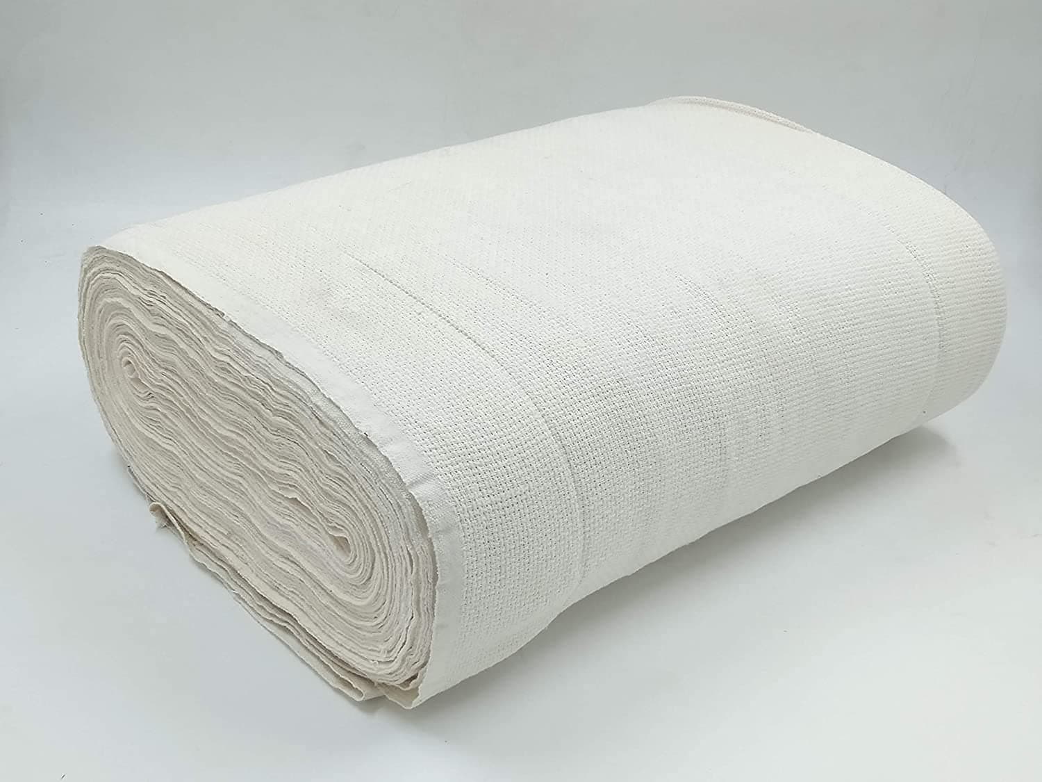 Cotton Solid Embroidery Cross Stitch Matty Soft Aida Fabric 34 Inch Width 8 Count Soft 3 Meters White for Needlework Crafts Sewing