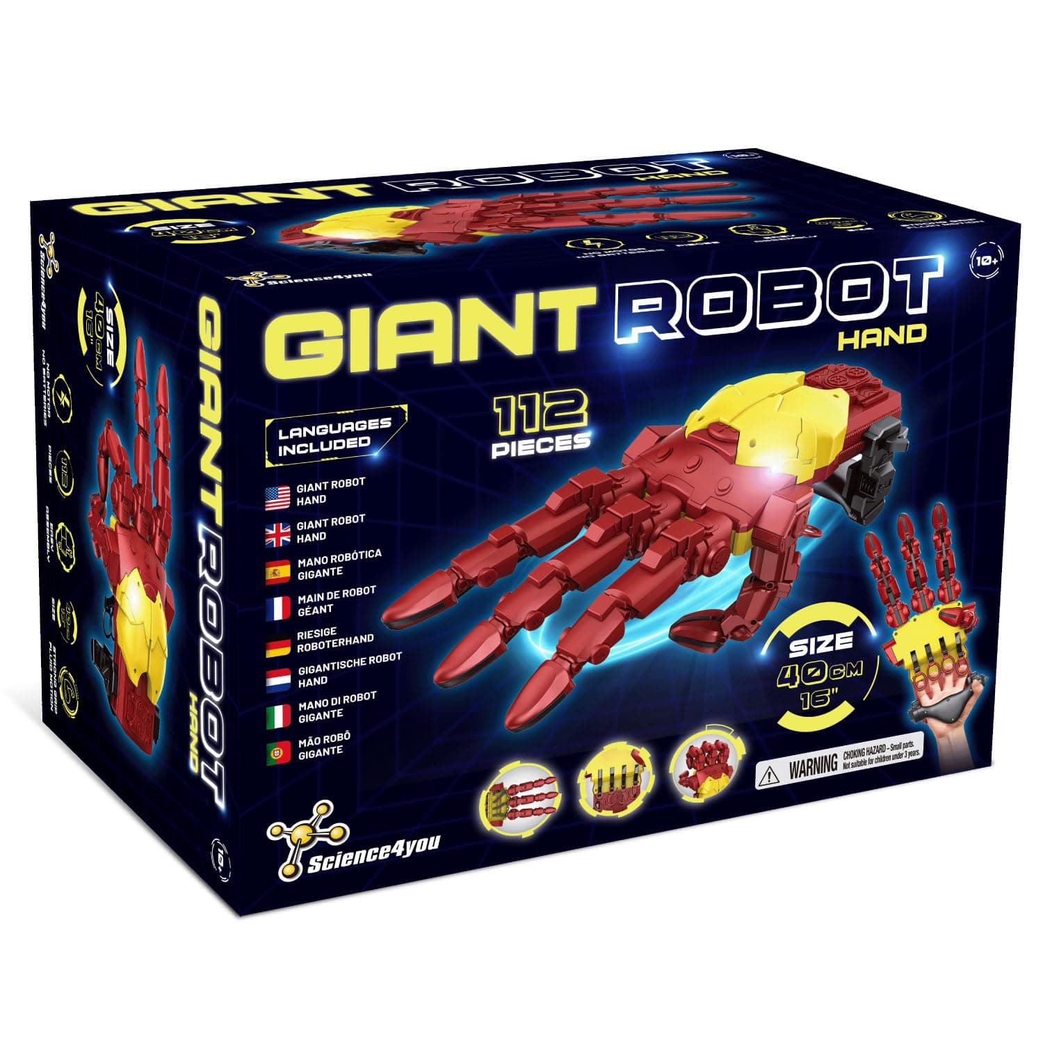 – Bionic Cyborg Hand Kit – Build your own Hydraulic Robotic Hand with 112 pieces, STEM Toys, Iron Kid Toys the perfect Robot & Model Kits Gift for Boys & Girls Age 10 11 12 13 14+