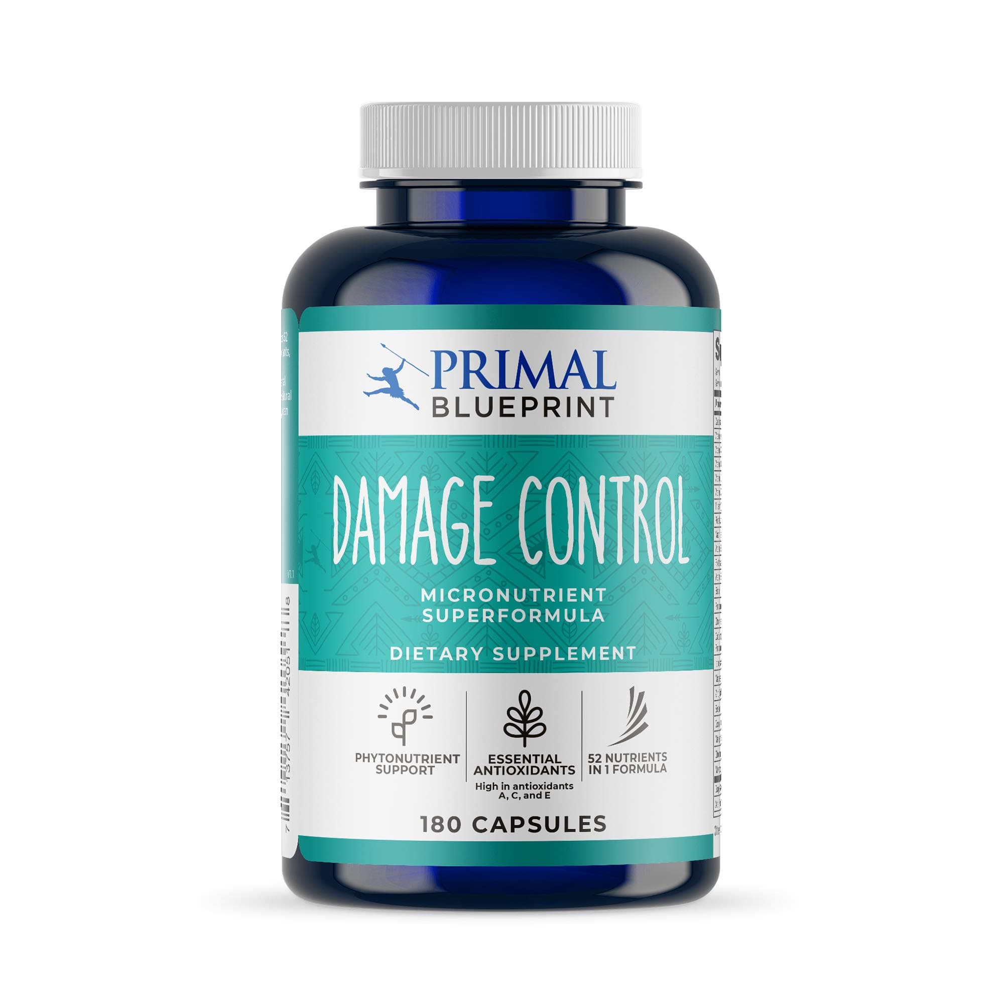 Primal Blueprint Damage Control Micronutrient SuperFormula, Dietary Supplement, 180 Count