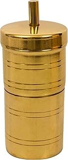 Traditional Brass 100ml Filter Coffee Maker, Brass, South Indian Drip Sytle Decoction Liquid Maker, Coffee Filter Vessel, Utensil- Vinsan Coffee Fliter Size 0- (Small)