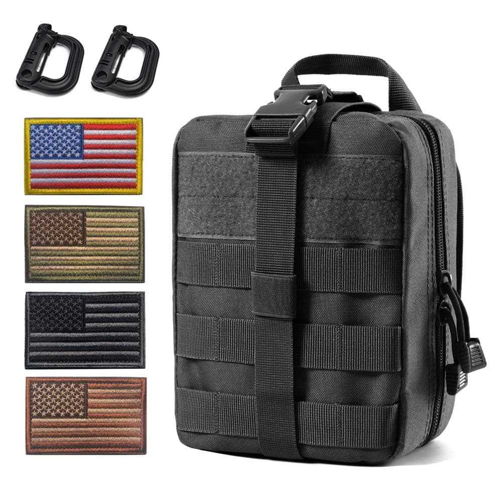 Tactical Medical Molle Pull Away Pouch, Tactical MOLLE Utility Pouch (Black)