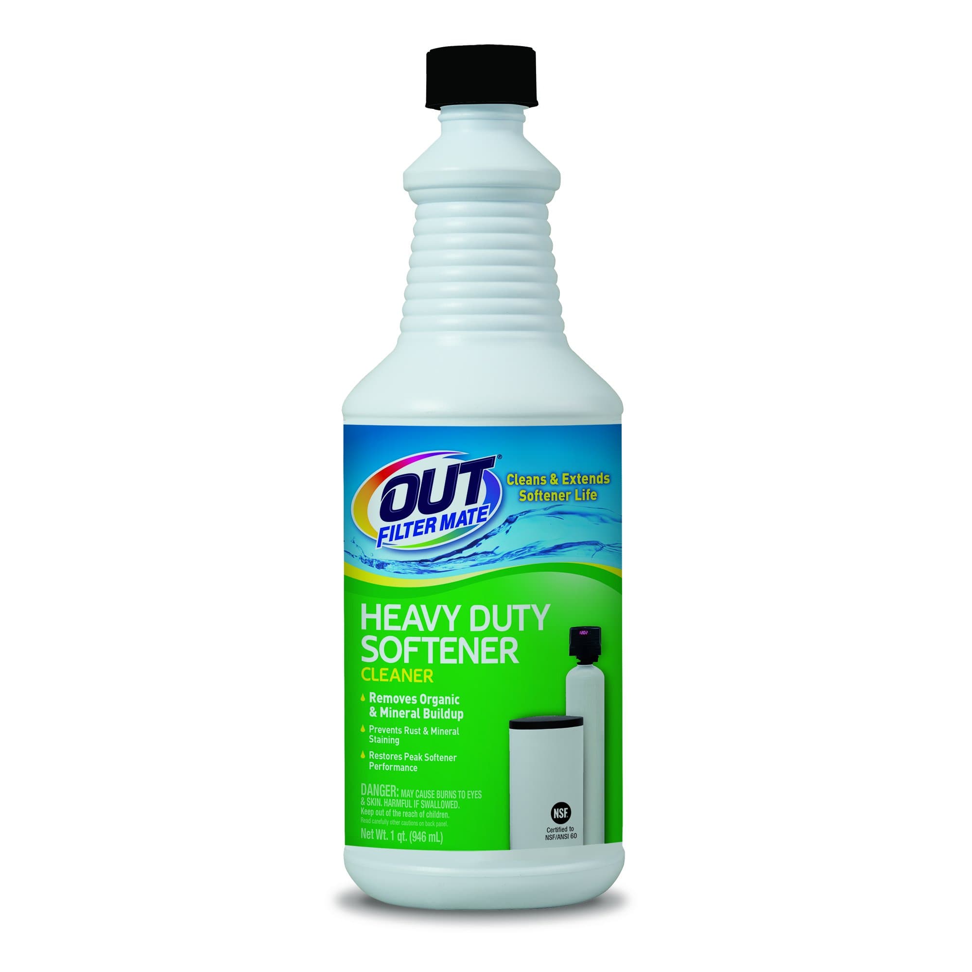 OUT Filter Mate Heavy Duty Water Softener Cleaner System Kit, Powerfully Removes Lime, Rust and Buildup, 32 Ounce