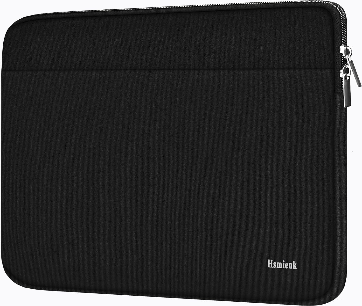 Laptop Case Sleeve 15.6 inch, Shockproof Protective Notebook Case with Accessory Pocket, Briefcase Carrying Laptop Cover for 15.6" HP, ASUS, Dell, Lenovo, Acer, Black