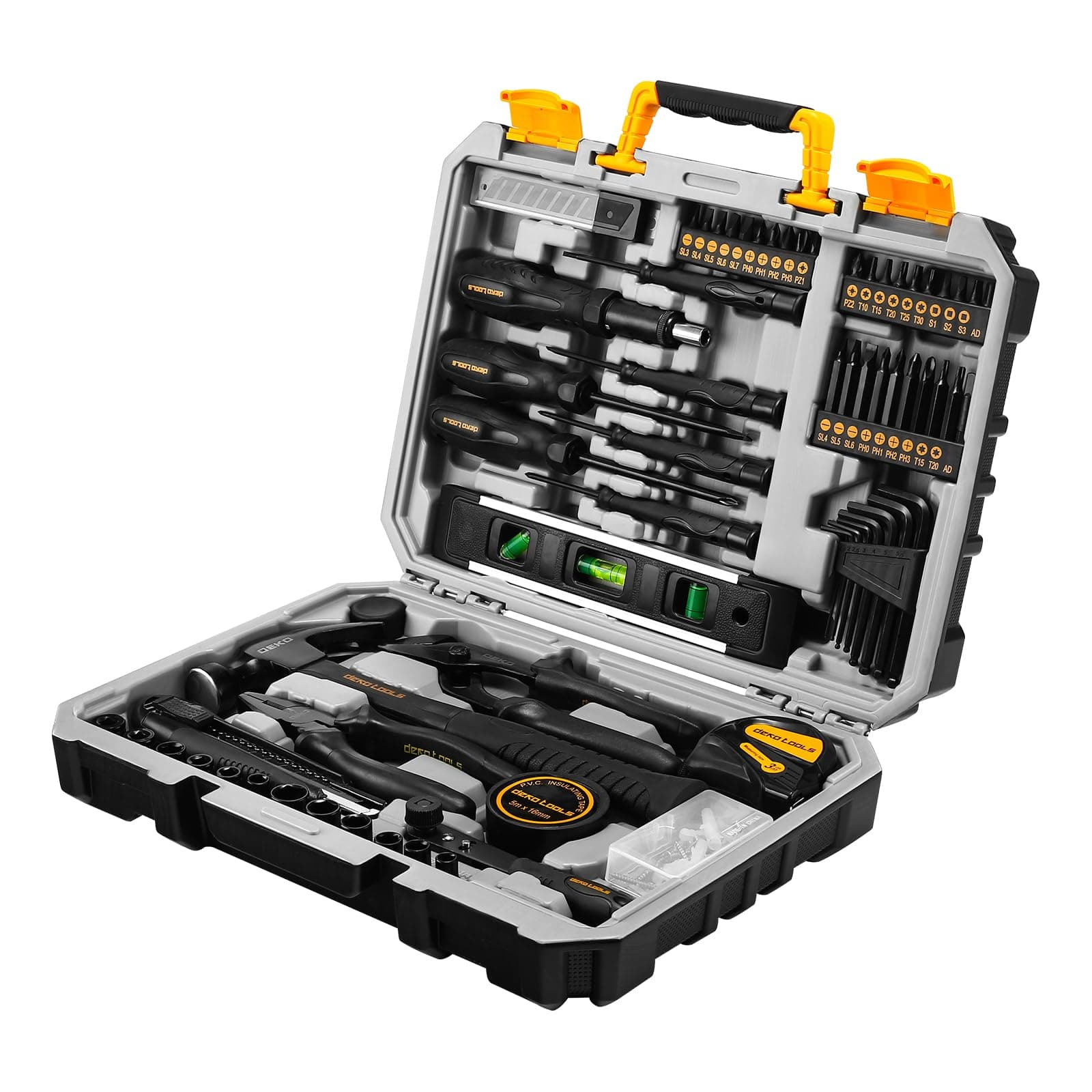 150 Piece Tool Set, General Household Hand Tool Kit, Home Repair Tool Kit with Plastic Toolbox Storage Case for DIY Project, Home Maintenance