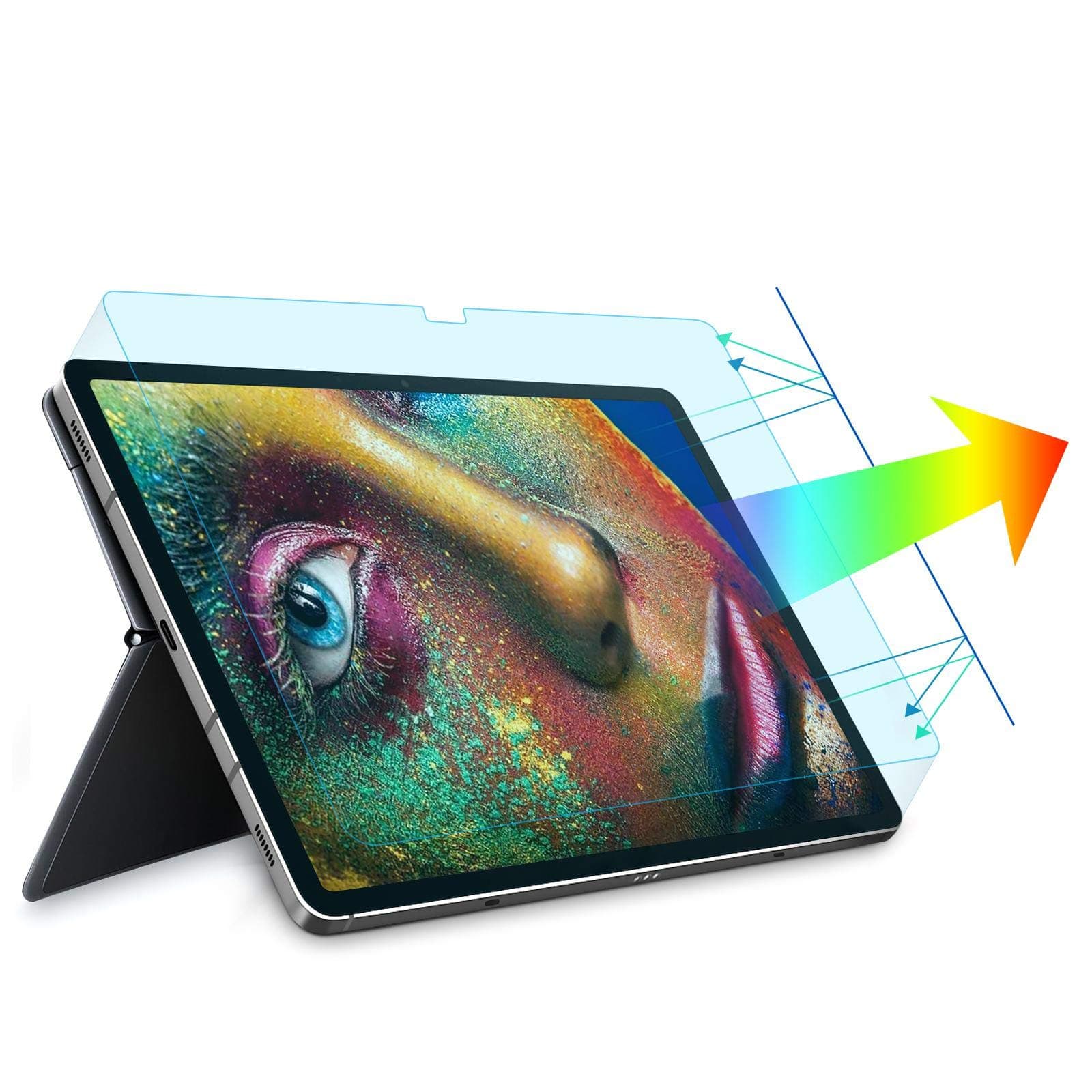 ZOEGAA12.4 Inch Screen Protector Compatible for Samsung Galaxy Tab S9 Plus 2023/Tab S7 FE 5G /Tab S8 Plus/Tab S7 Plus, Anti-Blue Light Eye Protection, Matte PET Screen Protector