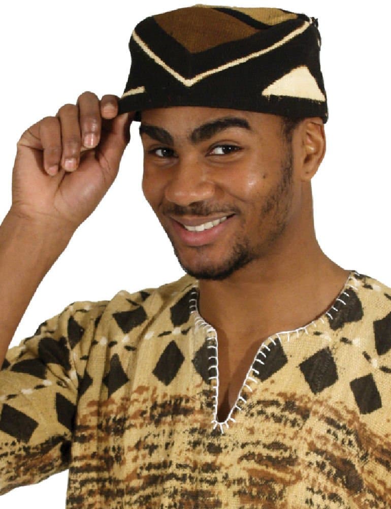 Mudcloth Kufi Kofi Cap Hat Multi