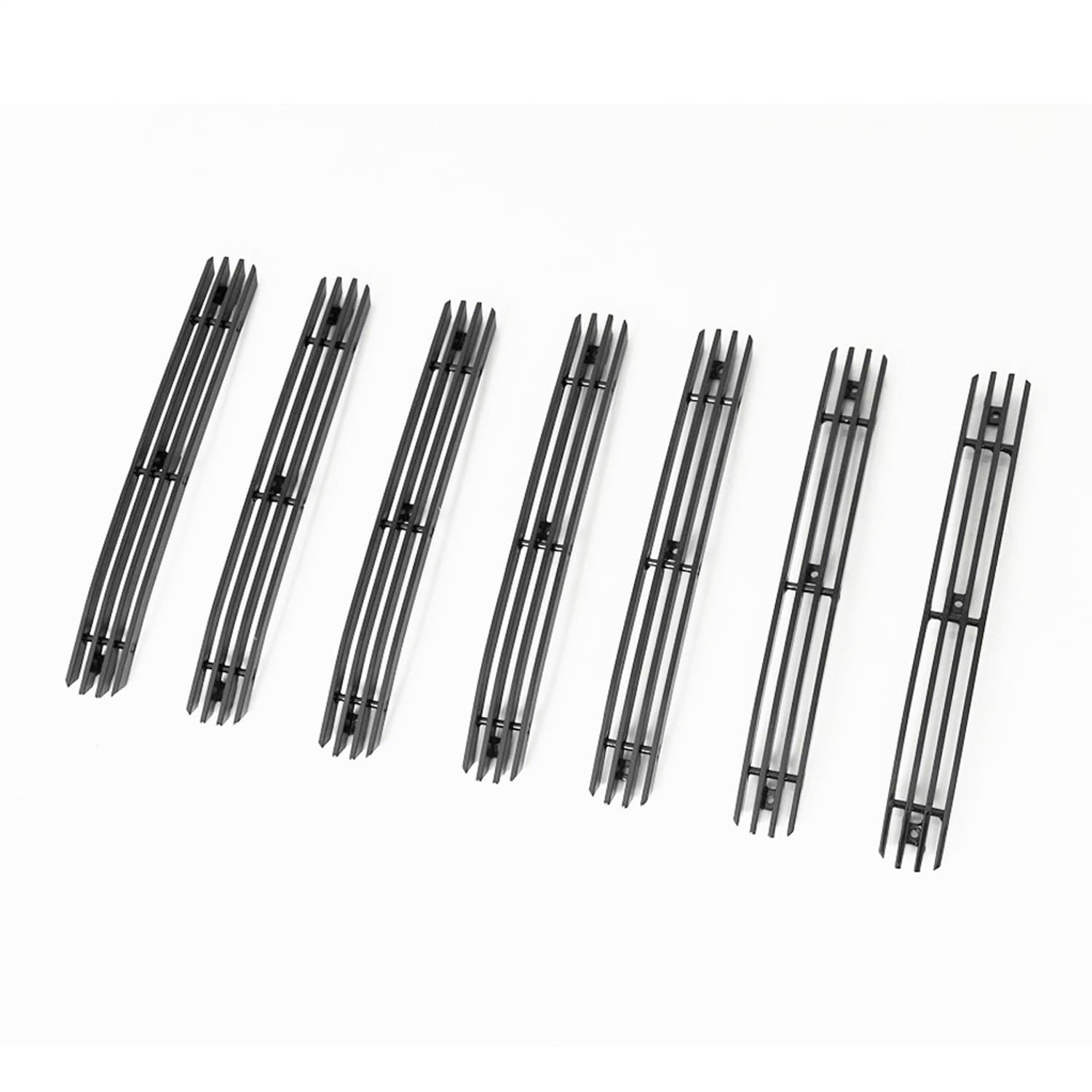 Paramount Restyling 30-0109B Black Vertical Overlay Billet Grille, 7 Piece (Jeep Wrangler TJ)