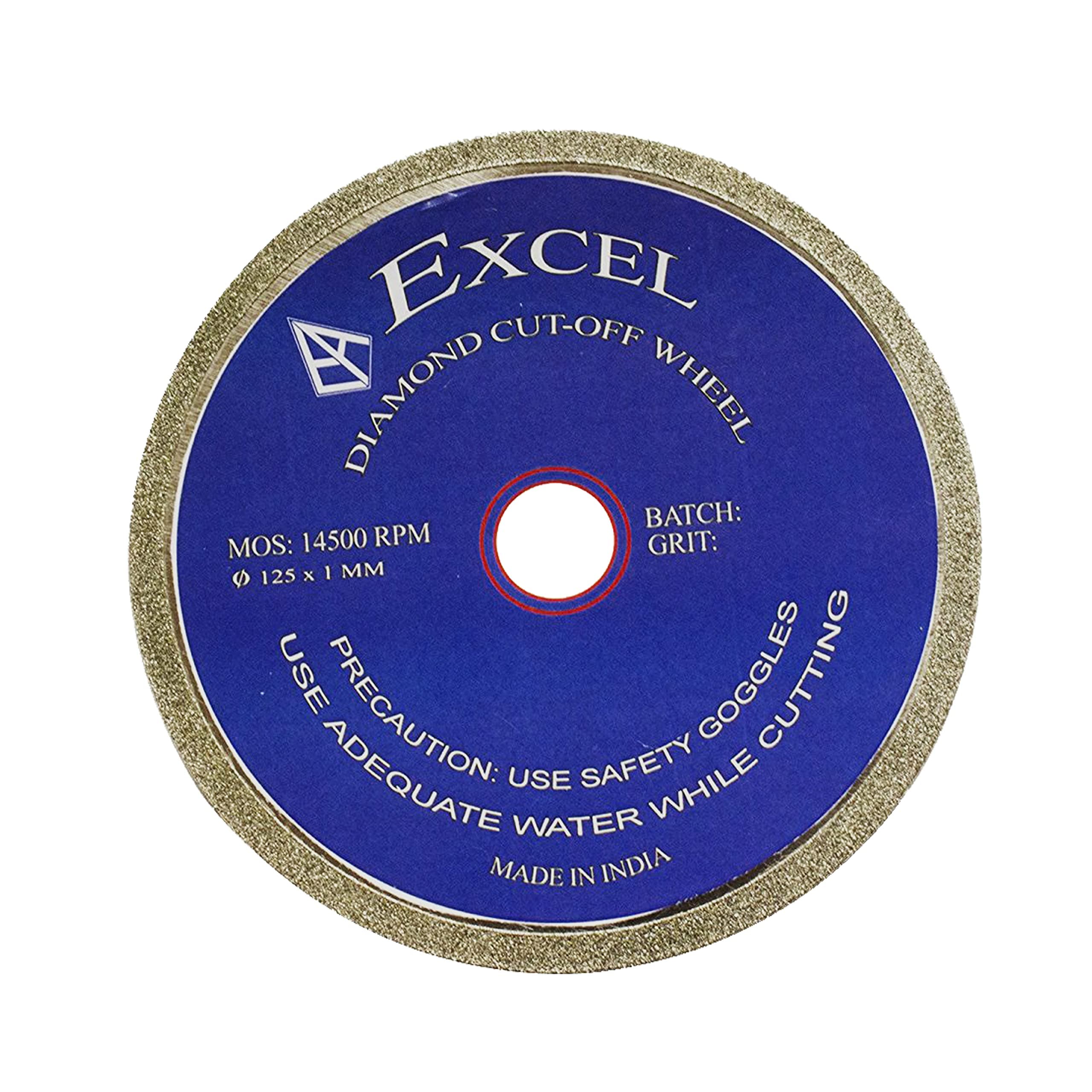 EXCEL IMPEX Diamond Glass Cut Off Wheel- 4" Dia. 1 mm Thickness
