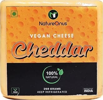 NatureOnus- Vegan Cheddar Cheese- 250Gms [100% Natural]