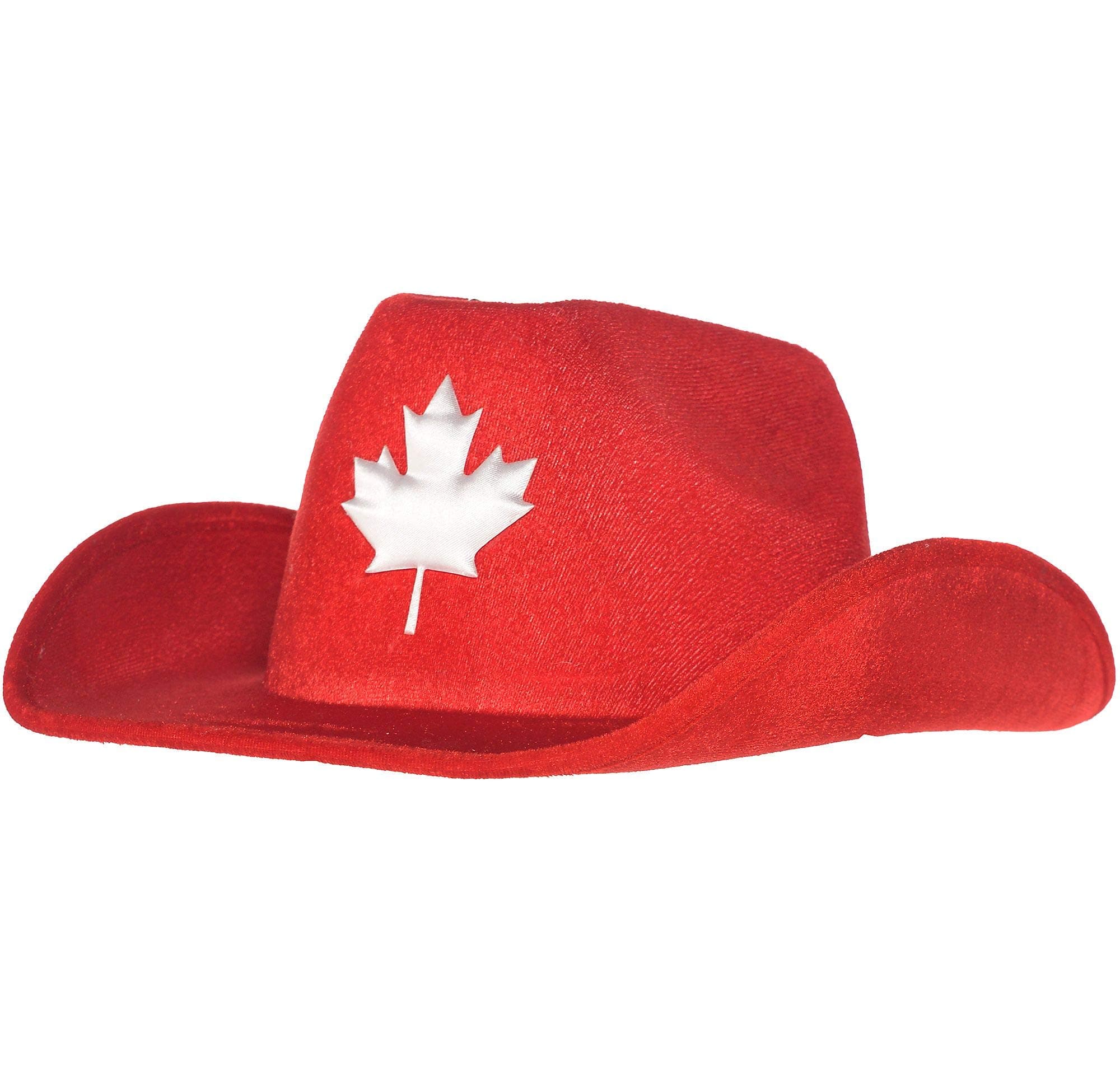 amscan Canada Day Cowboy Hat Head Accessory - 5" x 13", Red - 1 Pc.