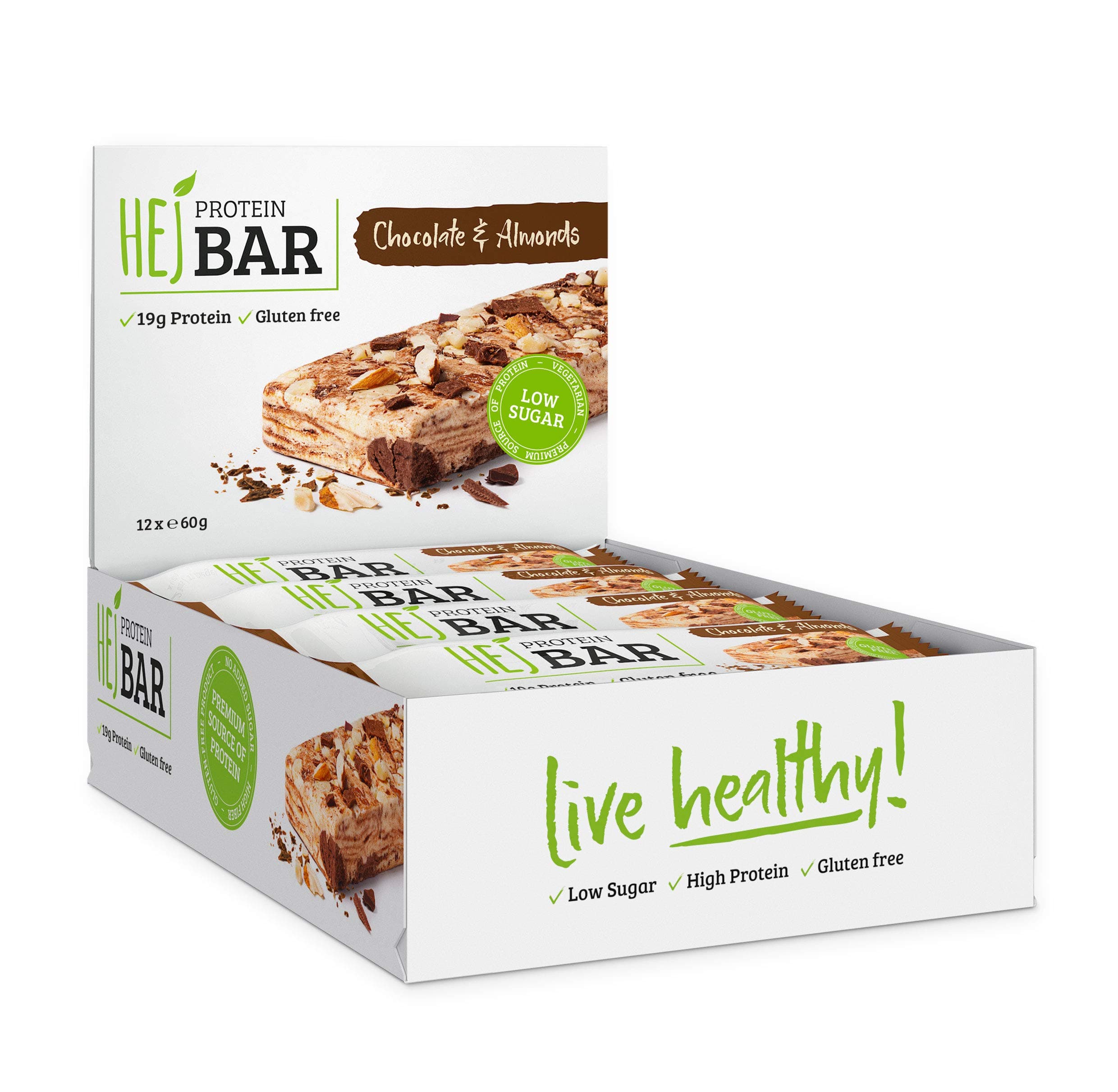 HEJ Natural Bar, Chocolate & Almonds