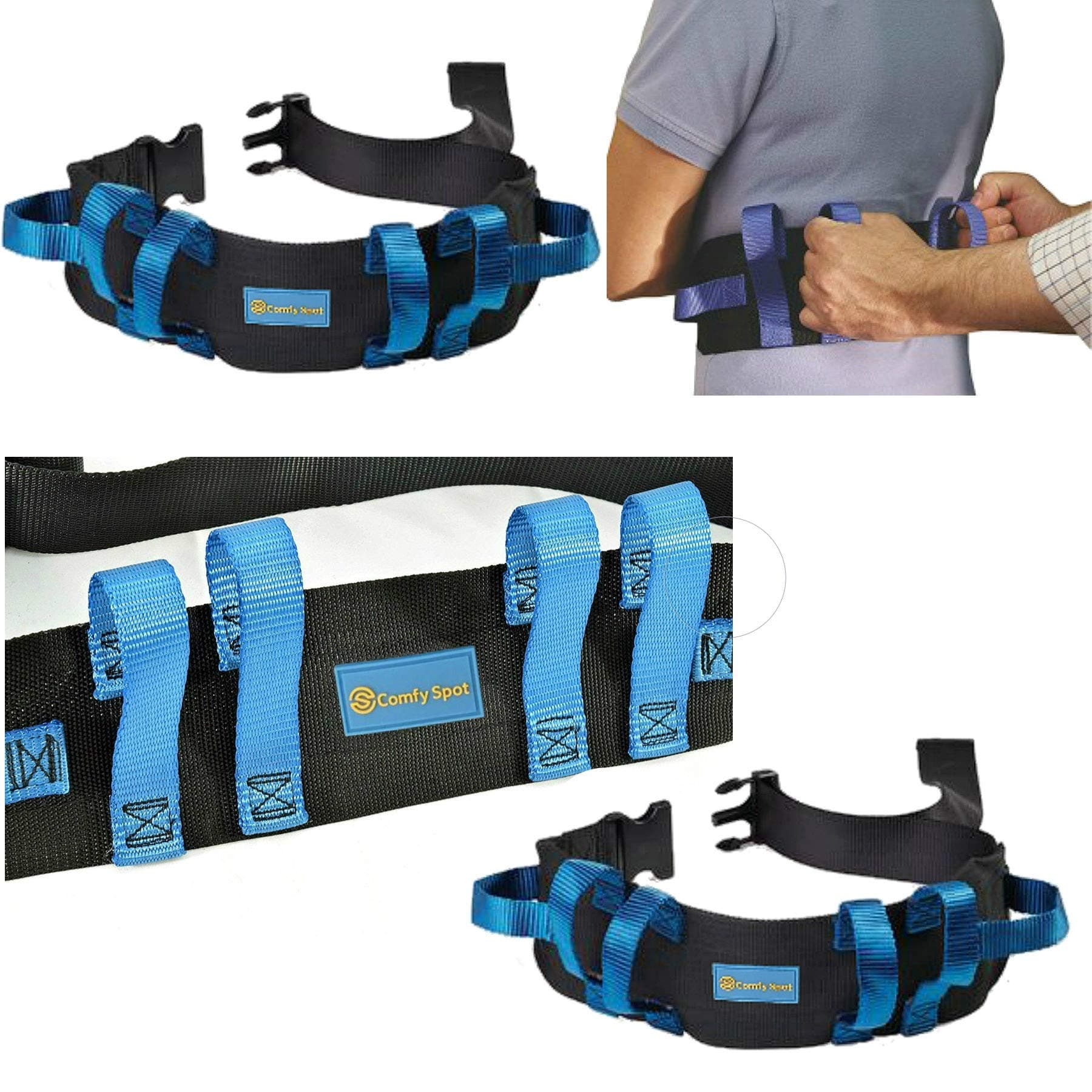 Gait Belt Transfer Belt 2 Pack with Quick Release Lifts Medical Safety Belts for Elderly to Lift and Transfer Physical Therapy Belt Straps and Elderly Care Lifts