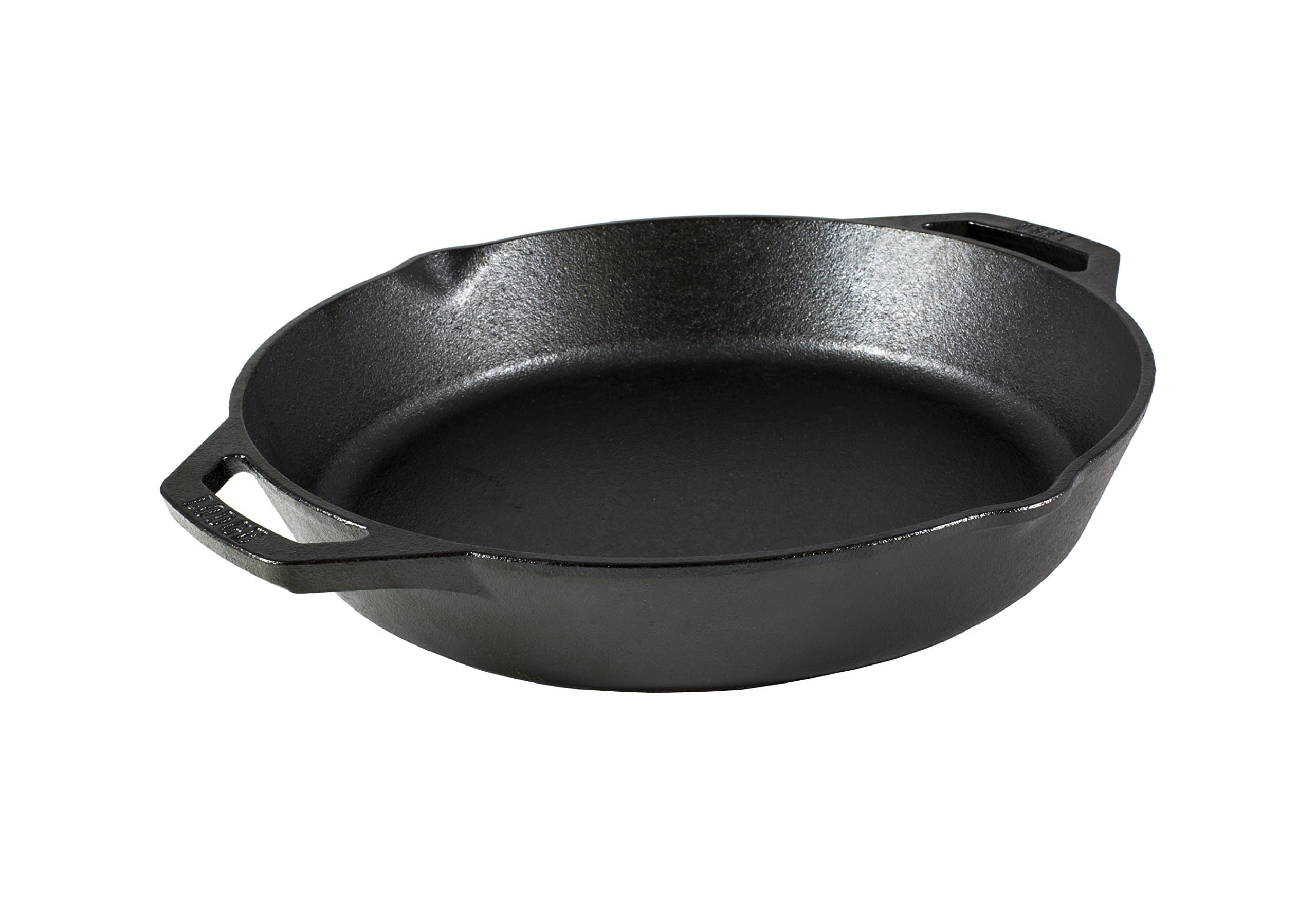 Induction Base Cast Iron Pan, Black, 1 Piece, 12 Inches