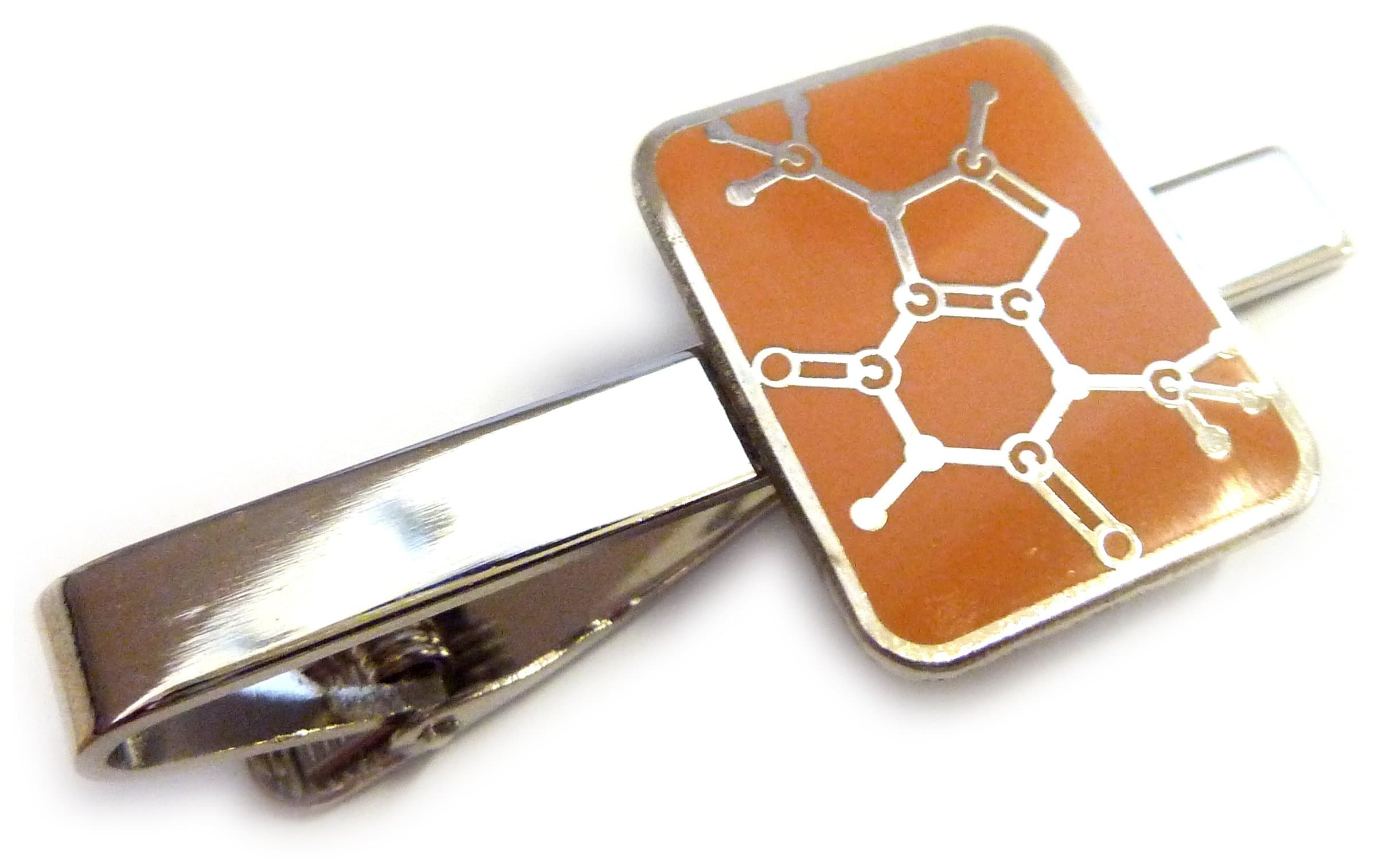 CHOCOLATE MOLECULE Chemistry Science Candy Bar Tie Bar Clip