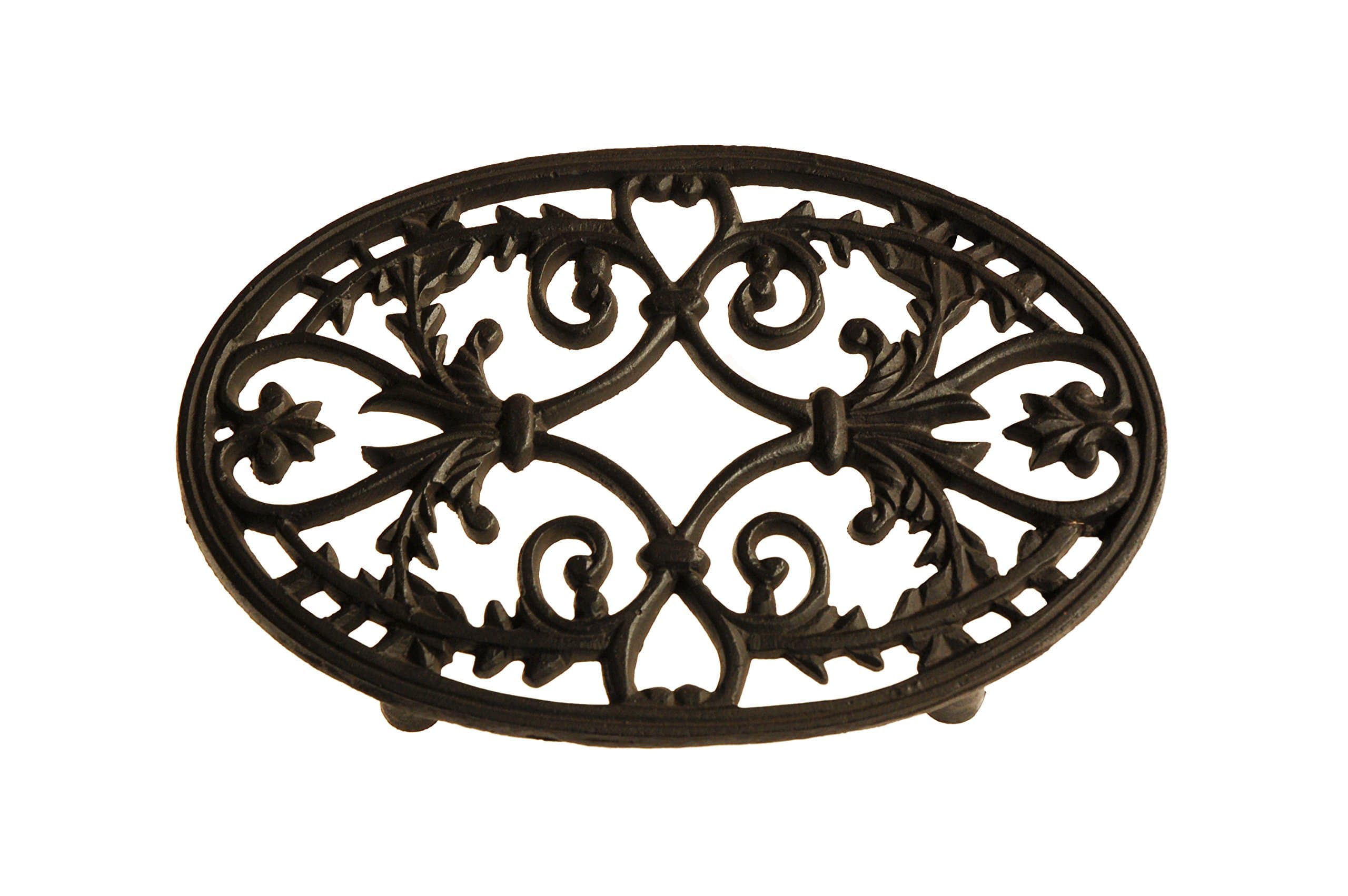 French Kitchen Collection Trivet Oval Small Black