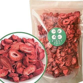 – Freeze Dried Strawberry Slices | XL 350g Raw Natural Premium Freeze Dried Fruit | Freeze Dried Strawberries | Snacking Freeze-Dried Strawberries | Berries from Fresh Frozen Freeze Dry Strawberrys