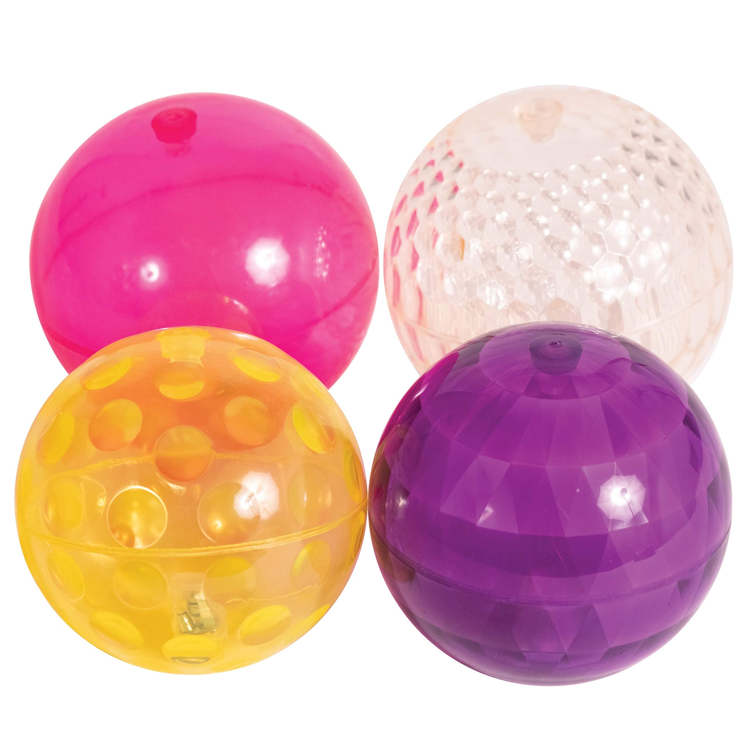 tickit Large Texture Sensory Flashing Ball Set – Set of 4 Light-Up Balls for Motor Skill Development & Sensory Play, Tactile & Visual Stimulation, Ideal for Children Aged 3+