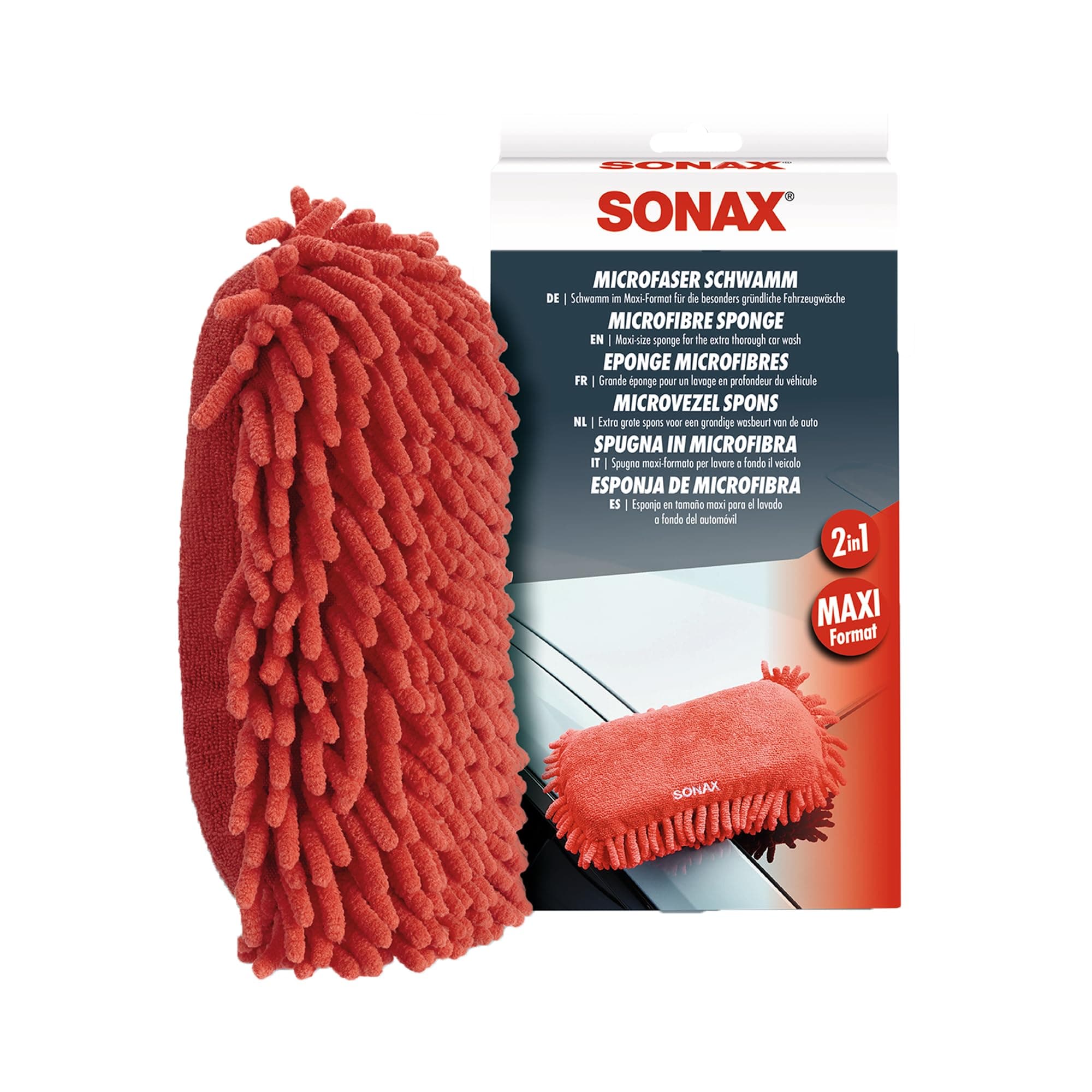 Microfibre Sponge (1 piece) - XL sponge, highly absorbent. Foams up car shampoo & removes stubborn dirt | Item No. 04281000