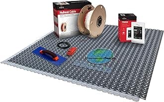 NuHeat N1C085-H-KIT 85 sq ft Home Comfort Floor Heat Kit with Home Thermostat, Heat Membrane, Heat Cable, MatSense Pro Fault Indicator