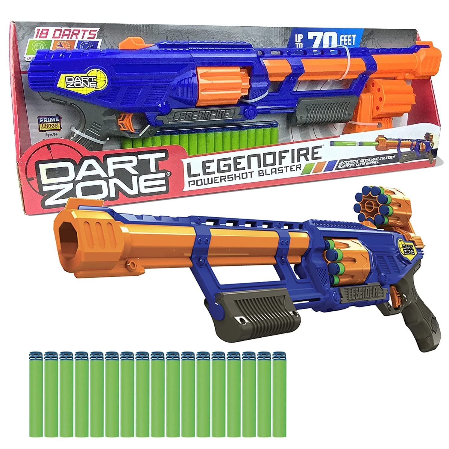 DART ZONE 6369S Legendfire Powershot Dart Blaster, Multicolor
