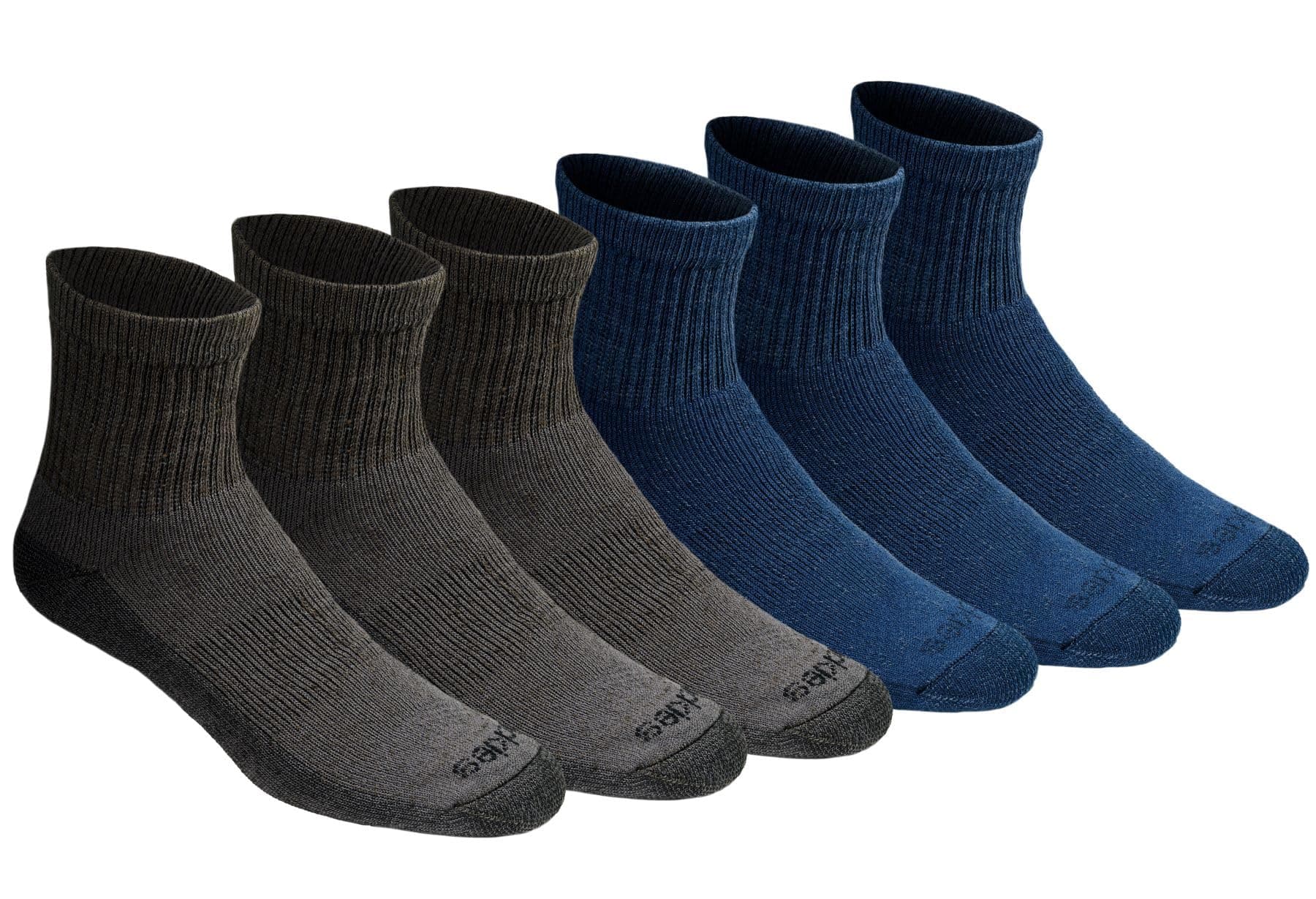 DickiesMen's Dri-tech Moisture Control Quarter Socks, Available in M-XXL (6, 12, 18 Pairs)