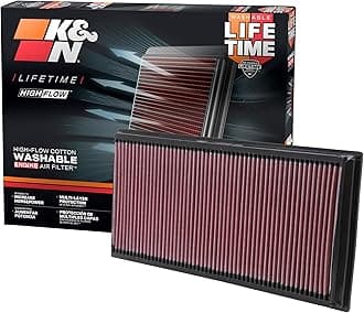 Engine Air Filter: High Performance, Premium, Washable, Replacement Compatible with 2002-2019 Porsche/Volkswagen/Audi/Land Rover SUV (Cayenne, Touareg, Q7, Range Rover), 33-2857