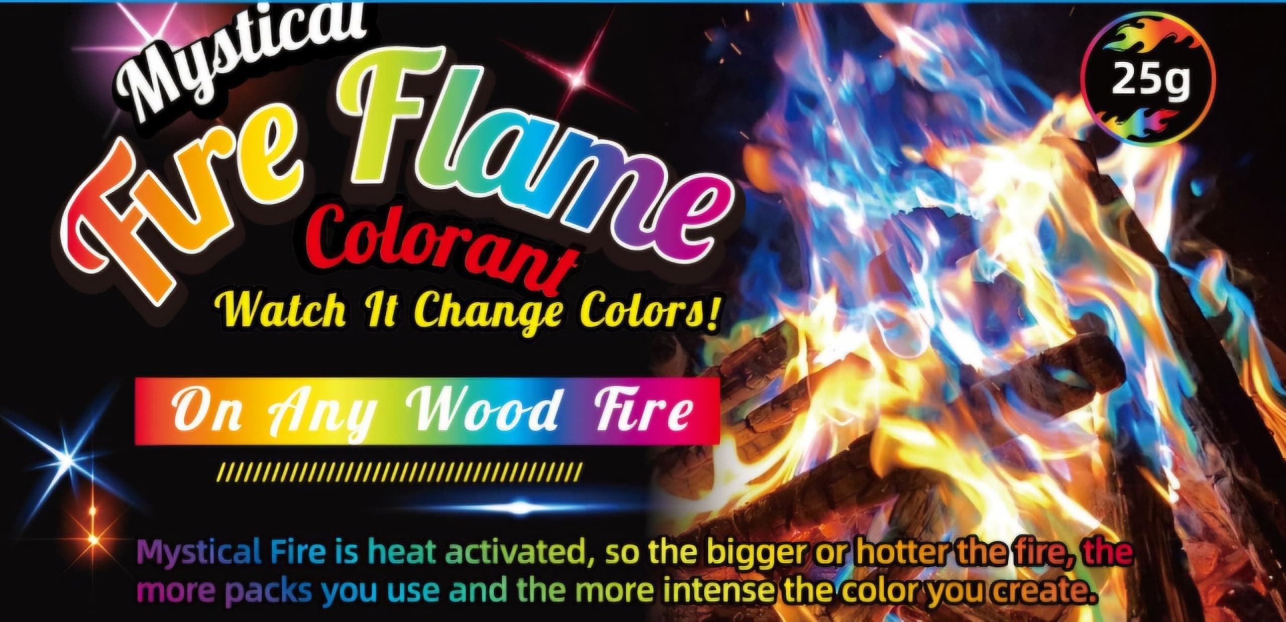 Generic Mystical Fire Flame 12 PCS Last Long - For Outdoor Indoor 25G Discs