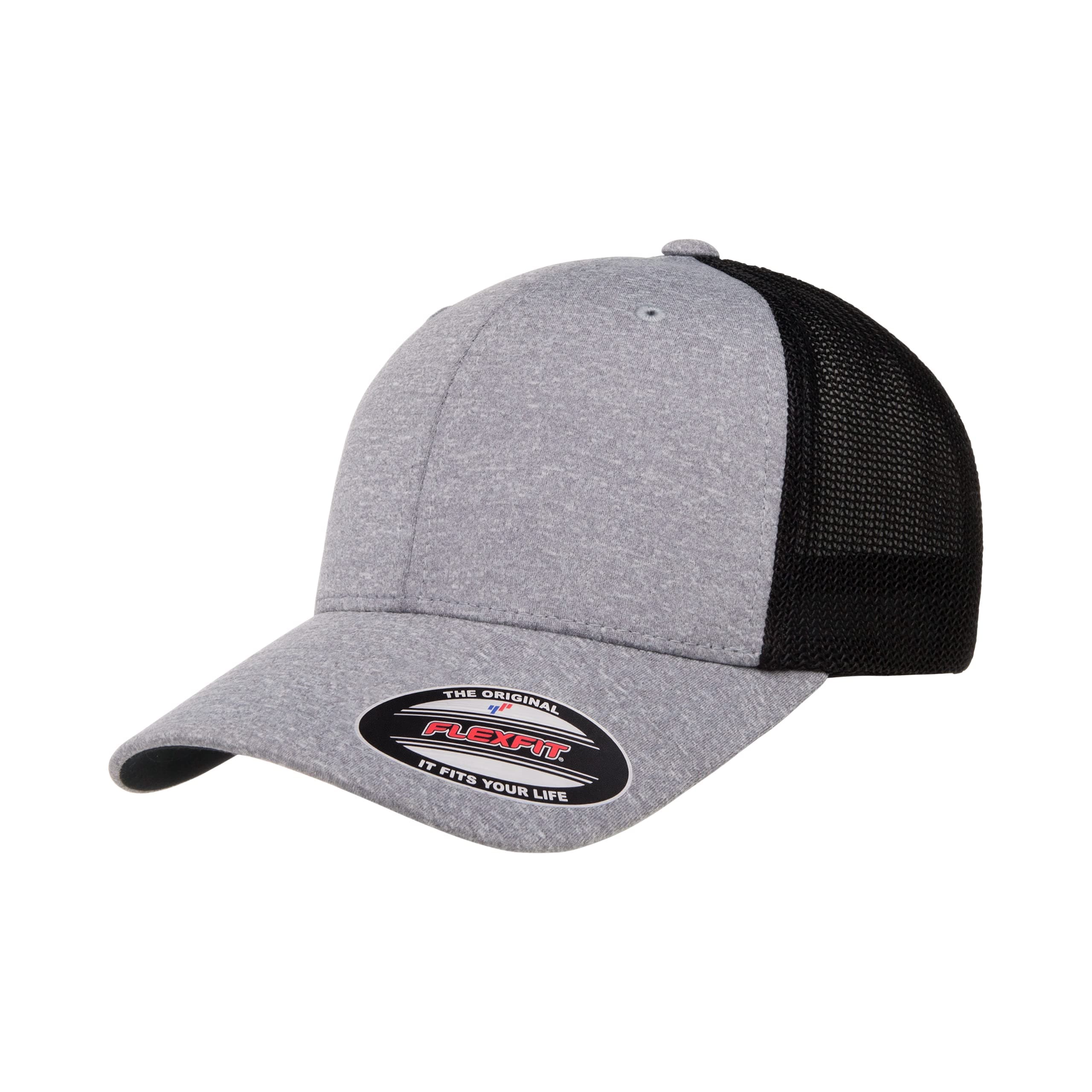 Men's 110 Mesh Trucker Hat, Heather Grey/Black, One Size