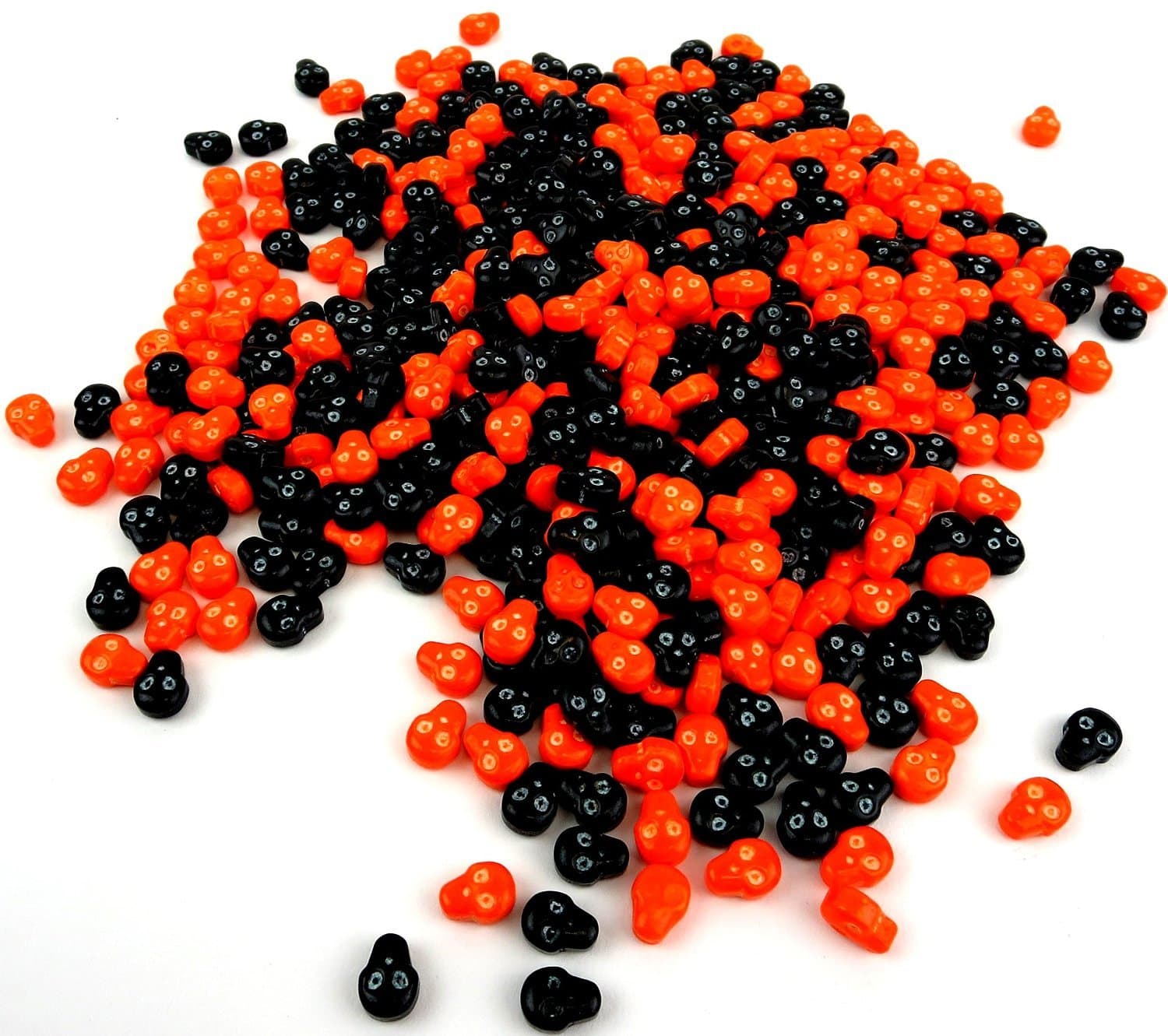 Oak Leaf Orange & Black Skulls Candy, 1 Lb - 16 Oz