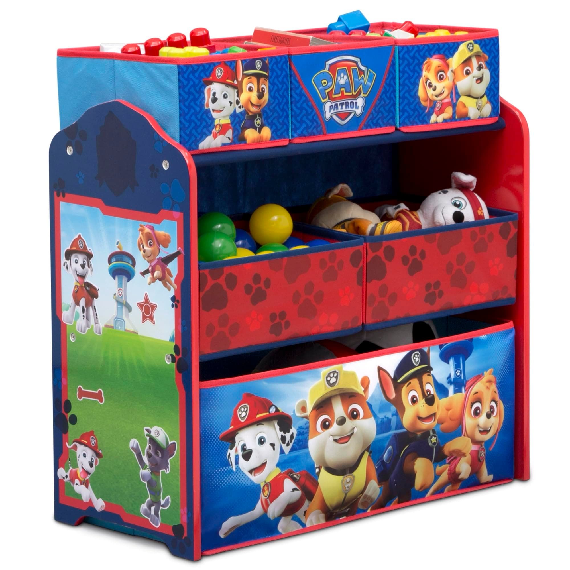 Design & Store 6 Bin Toy Storage Organizer, Nick Jr. PAW Patrol