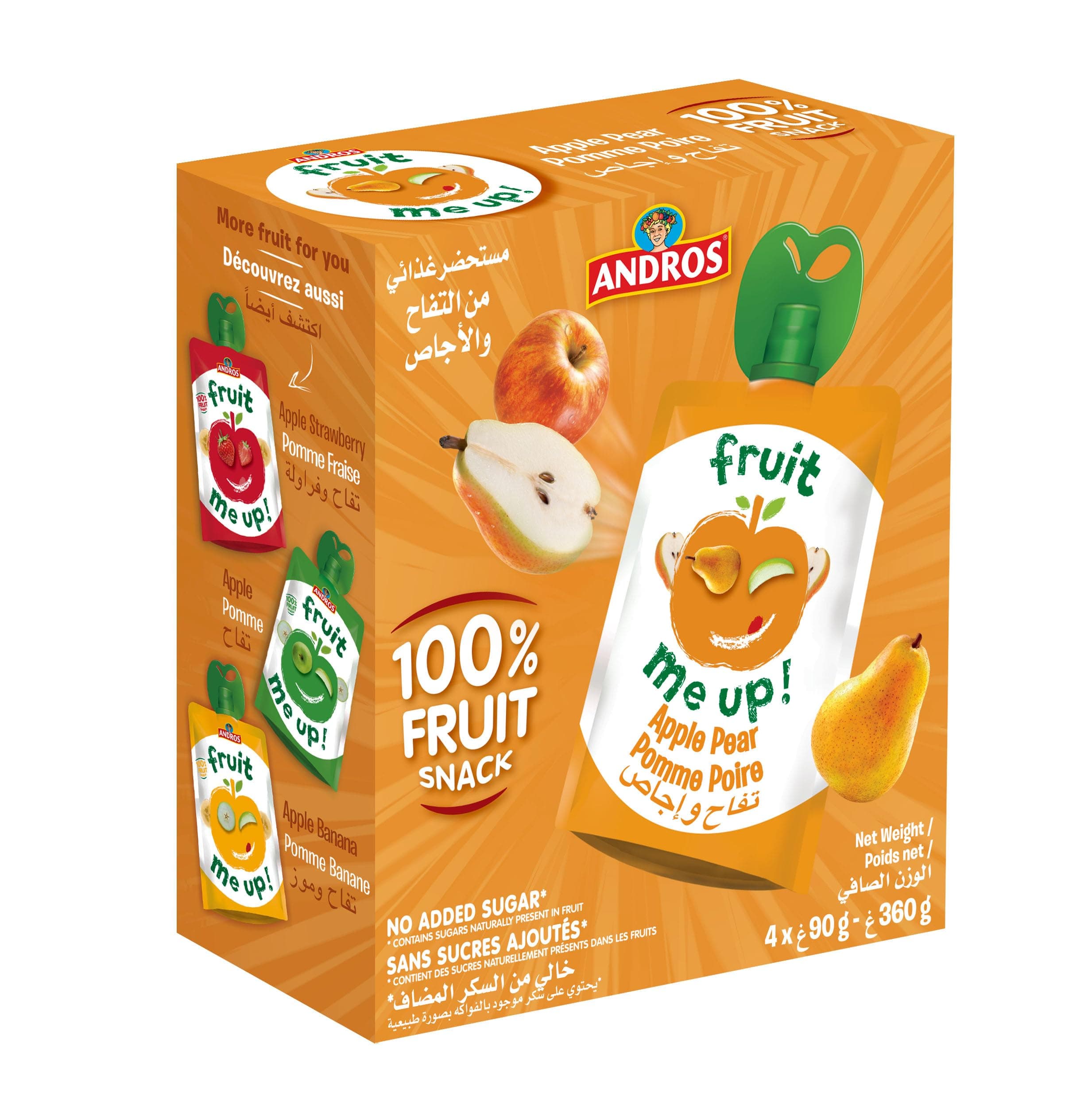 Fruit Me Up Apple And Pear, 4 X 90 Gm (Pack Of 1)