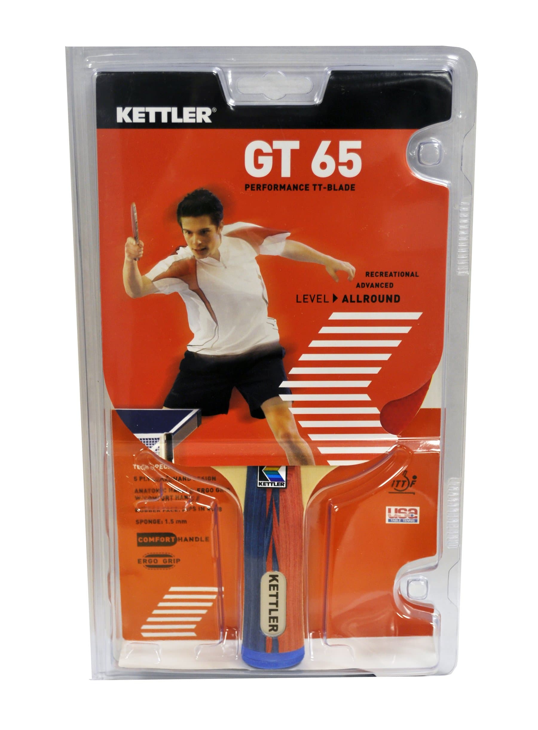 Kettler GT65 Table Tennis Racket/Paddle