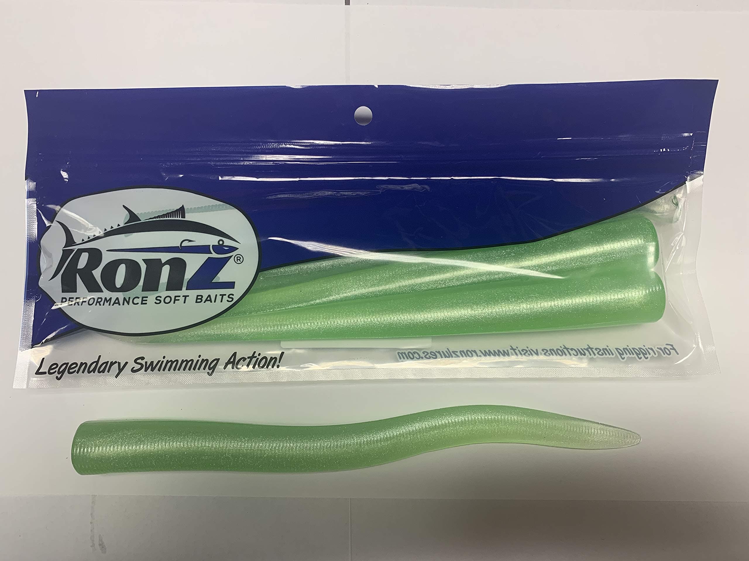 RONZ Lures Replacement Tails 10" 4ct (10BTOM) (Olive Metallic)