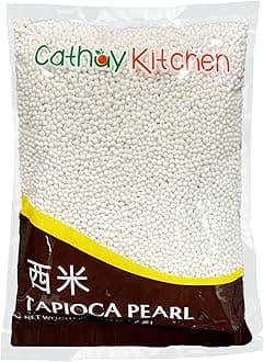 Sago Tapioca Pearls from Cassava | Best for Bubble Boba Milk Tea, Non-GMO Certified, Gluten-Free, Desserts Sago Ball, Soup, or Sauce Thickening | 12 Oz Pack