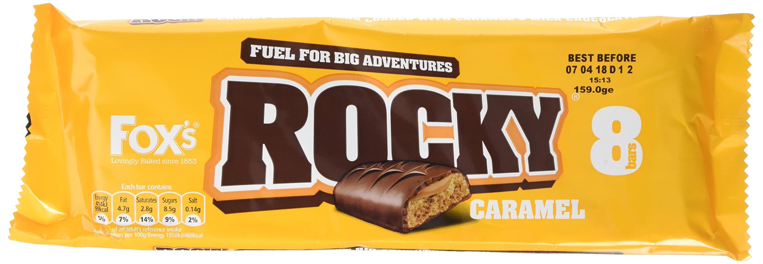 Rocky Caramel Chocolate Biscuit Bars, 159g