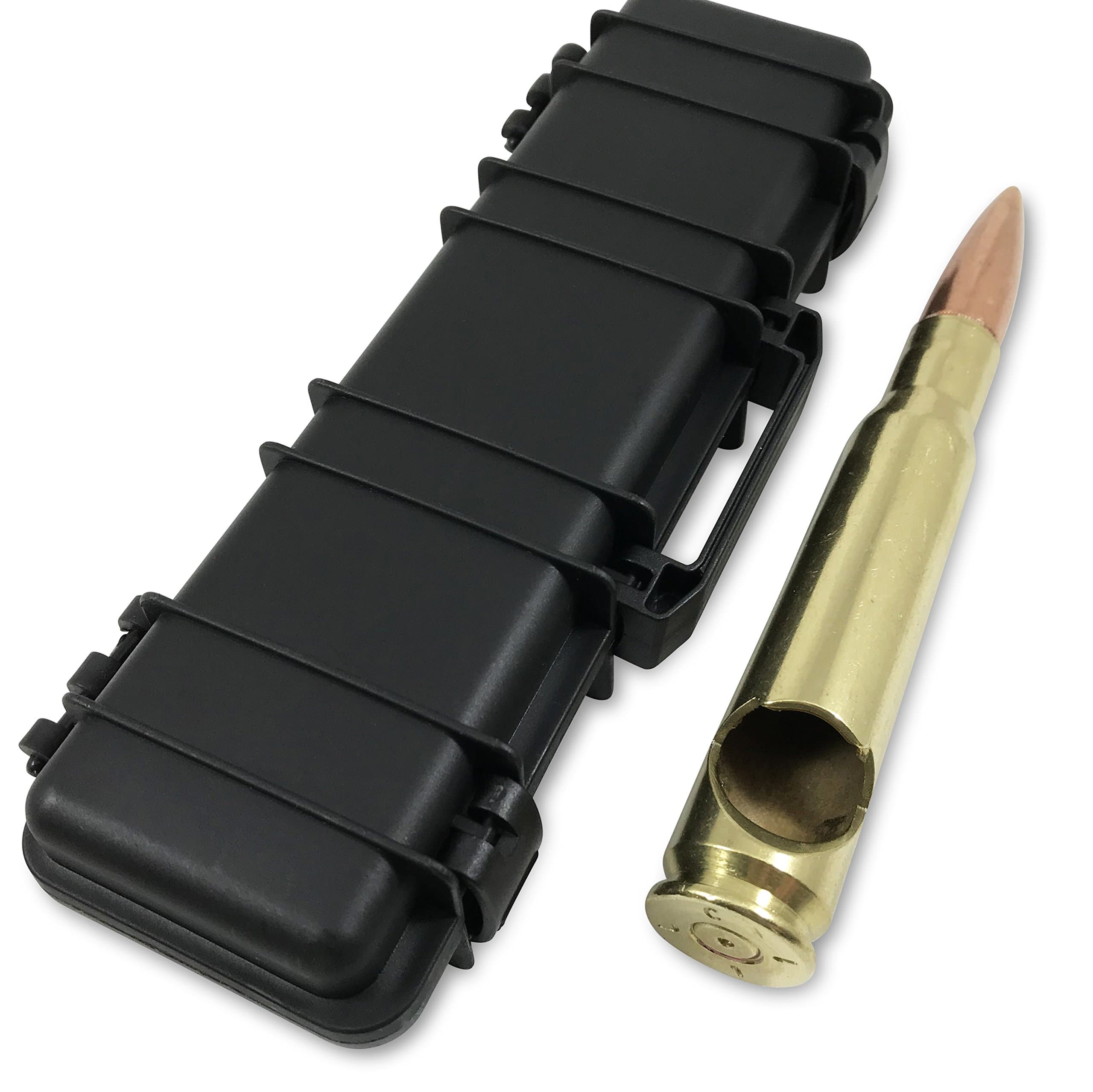 50 Caliber BMG Bottle Opener Real Authentic Polished Brass - Made in the USA - Rifle Case Gift Box Included (Black)