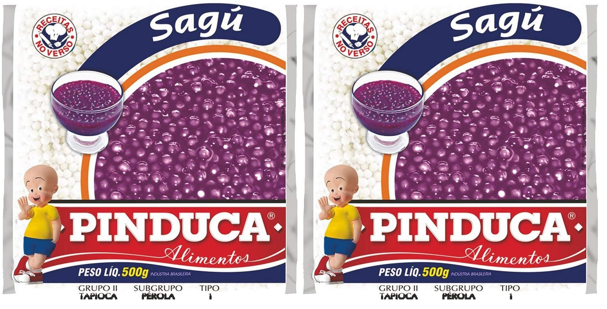 Pinduca - Sagu - Tapioca in Pearl - 17.64 Oz (PACK OF 02) | Sagu - Tapioca em Pérola - 500g …