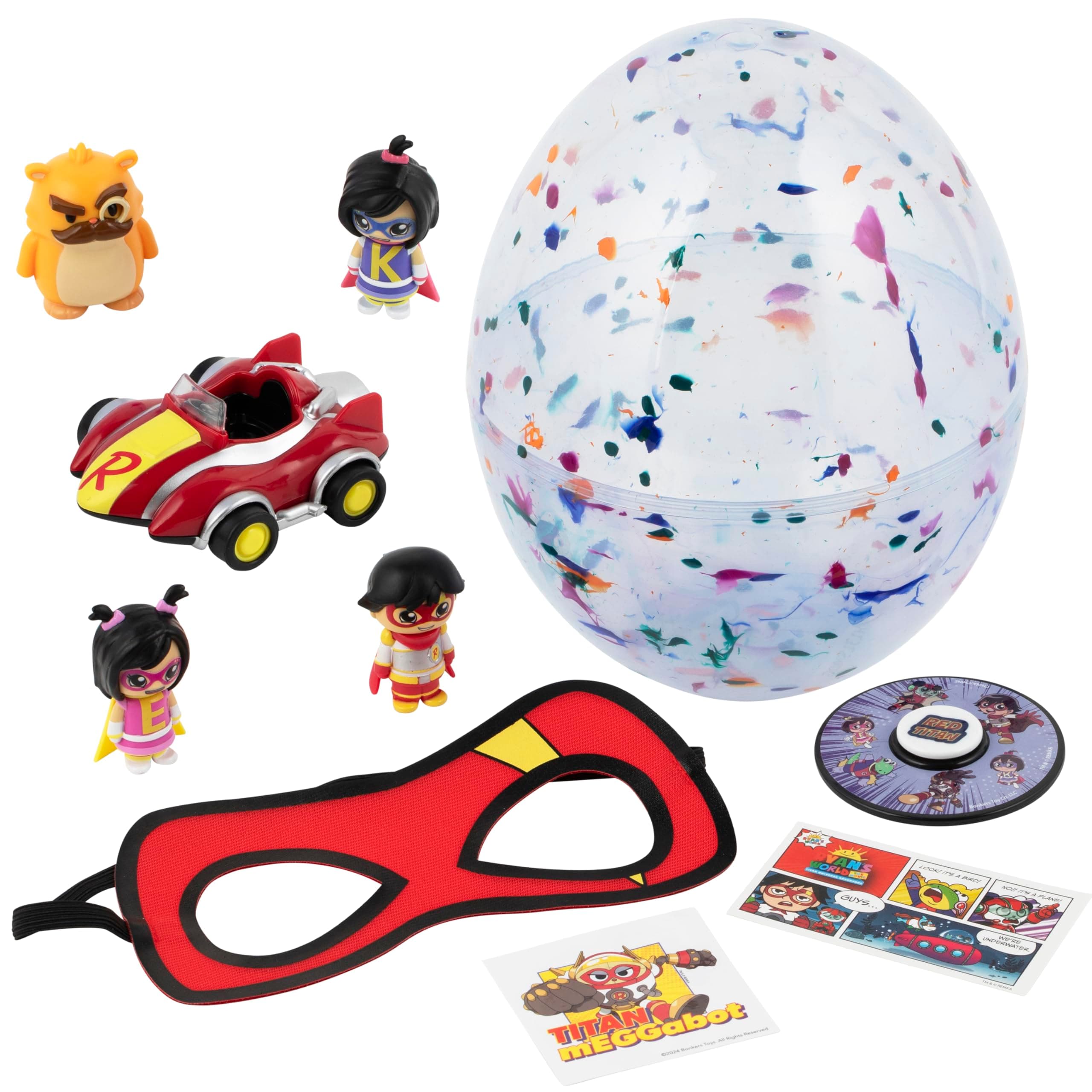 Ryan’s World The Movie Mega Microverse Egg, Discover 8 Exciting Mystery Toys Inside, Official Ryan’s World Toys for Boys & Girls 3+, Exclusive Blind Box Figures, 8Pcs
