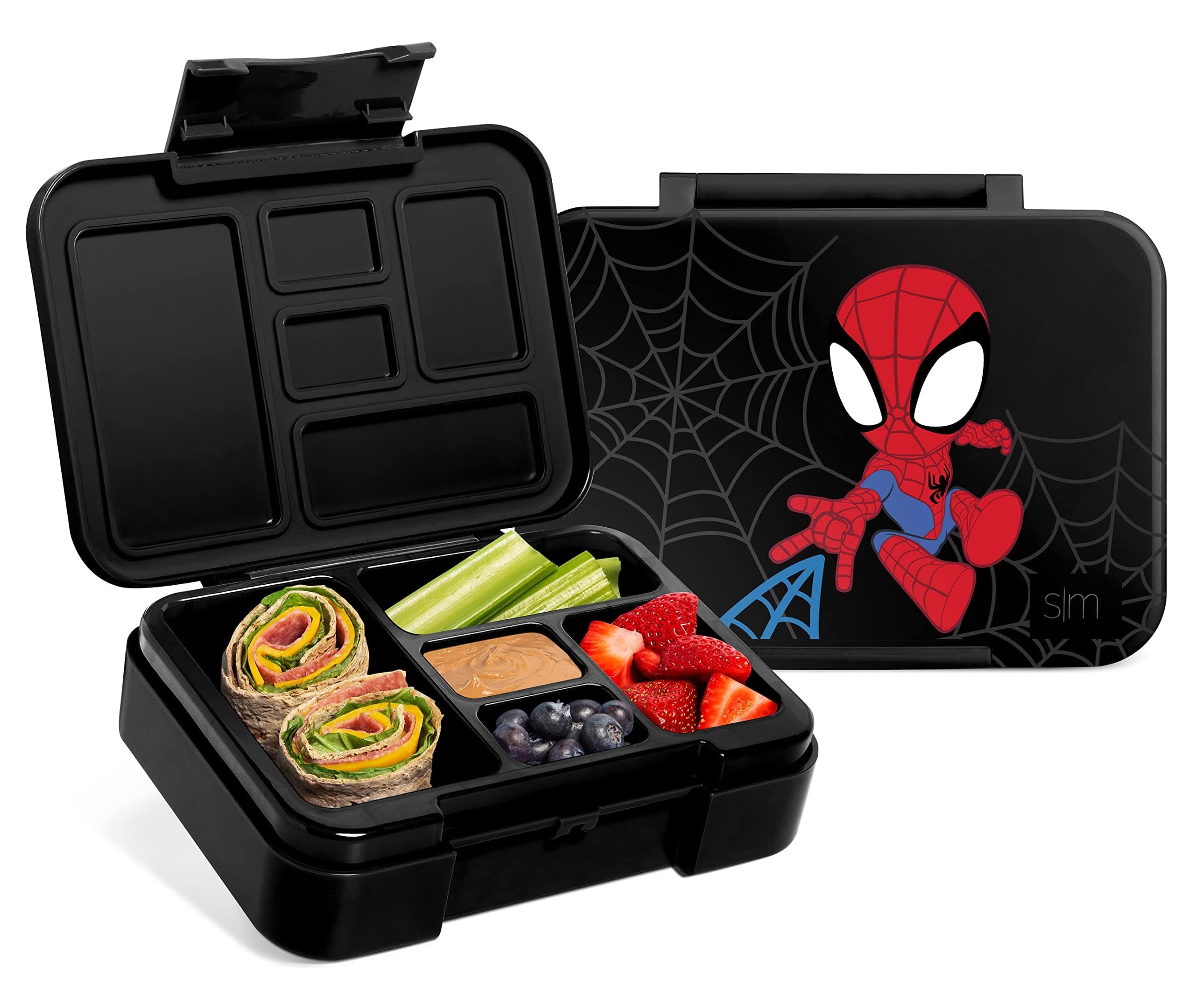 Simple Modern Marvel Spider-man Bento Lunch Box for Kids | BPA-Free Leakproof Lunch Container for Girls, Boys, Toddlers with 5 Compartments | Porter Collection | 30oz | Spidey Kid