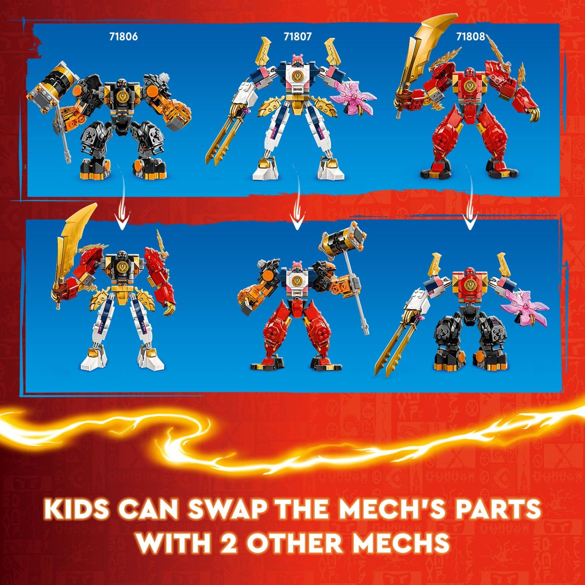 LEGO NINJAGO Cole Elemental Earth Mech Mini Ninja Toy Customizable Action Figure Adventure Toy with Cole and Wolf Warrior Minifigure Ninja Gift for Boys Girls Kids Ages 7 and Up