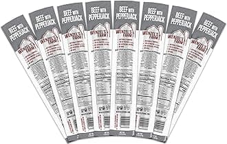 Wenzel’s Farm Beef with Pepperjack Sticks │Snack Sticks │ Flavorful, Natural Smoked │ High Protein, Low Carb │ No MSG, Fillers, Binders, Artificial Colors │ Gluten Free | 16 sticks (8 packs of 2)