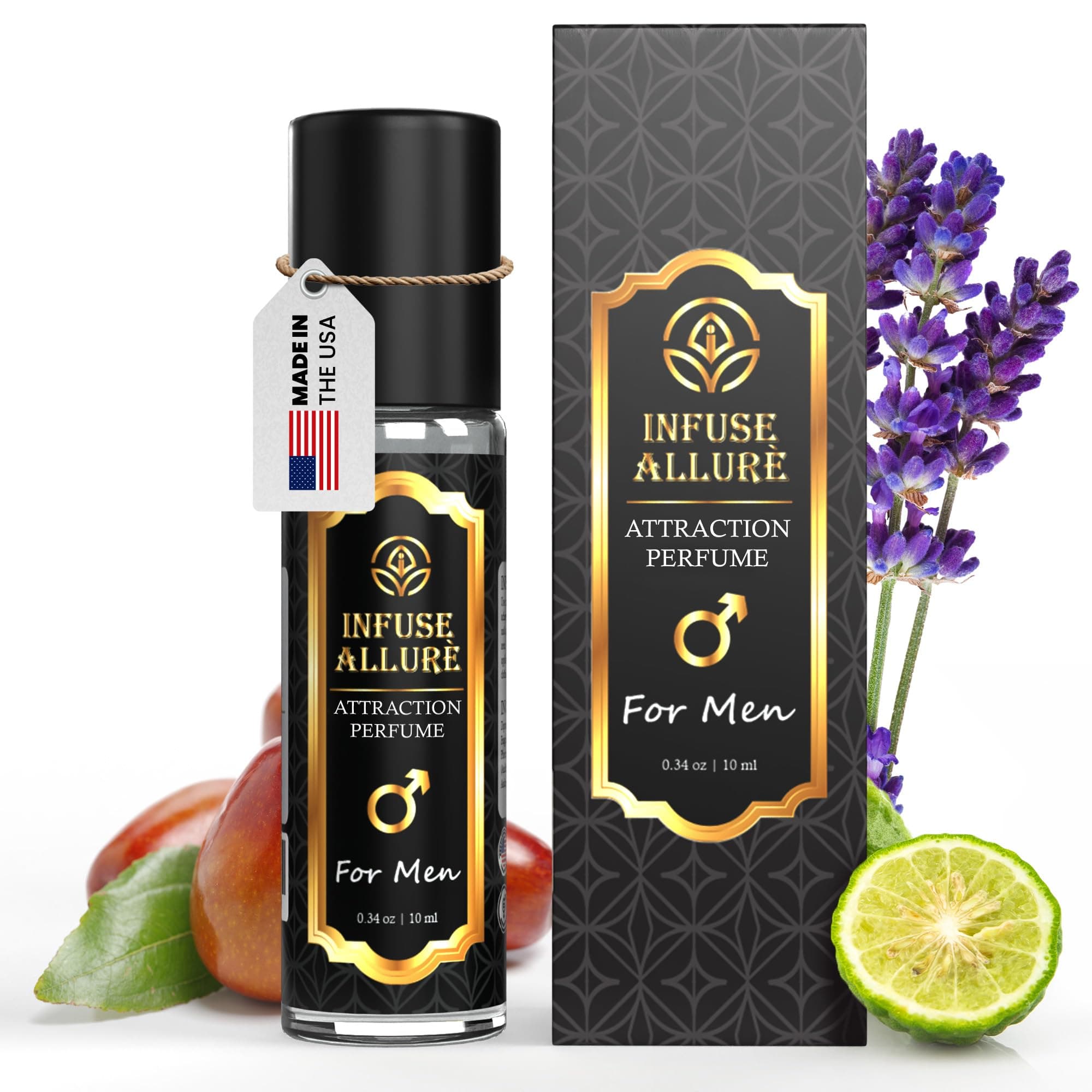 Premium Pheromones Perfume Oil for Men - Bold, Extra Strength Formula - Irresistible Fragrance Blend with Jojoba Oil - Long-lasting Scent 10ml