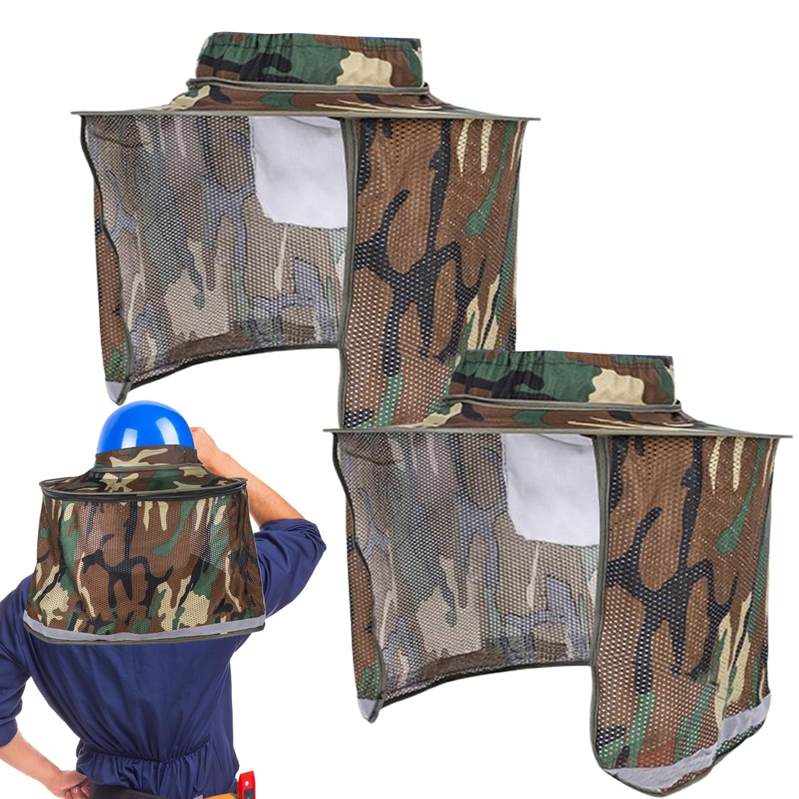 Hard Hat Sun Shade Full Brim,Sun Visor Neck Shade | UV Protection Helmet Accessories with Reflective Strip for Camping Hiking Fishing