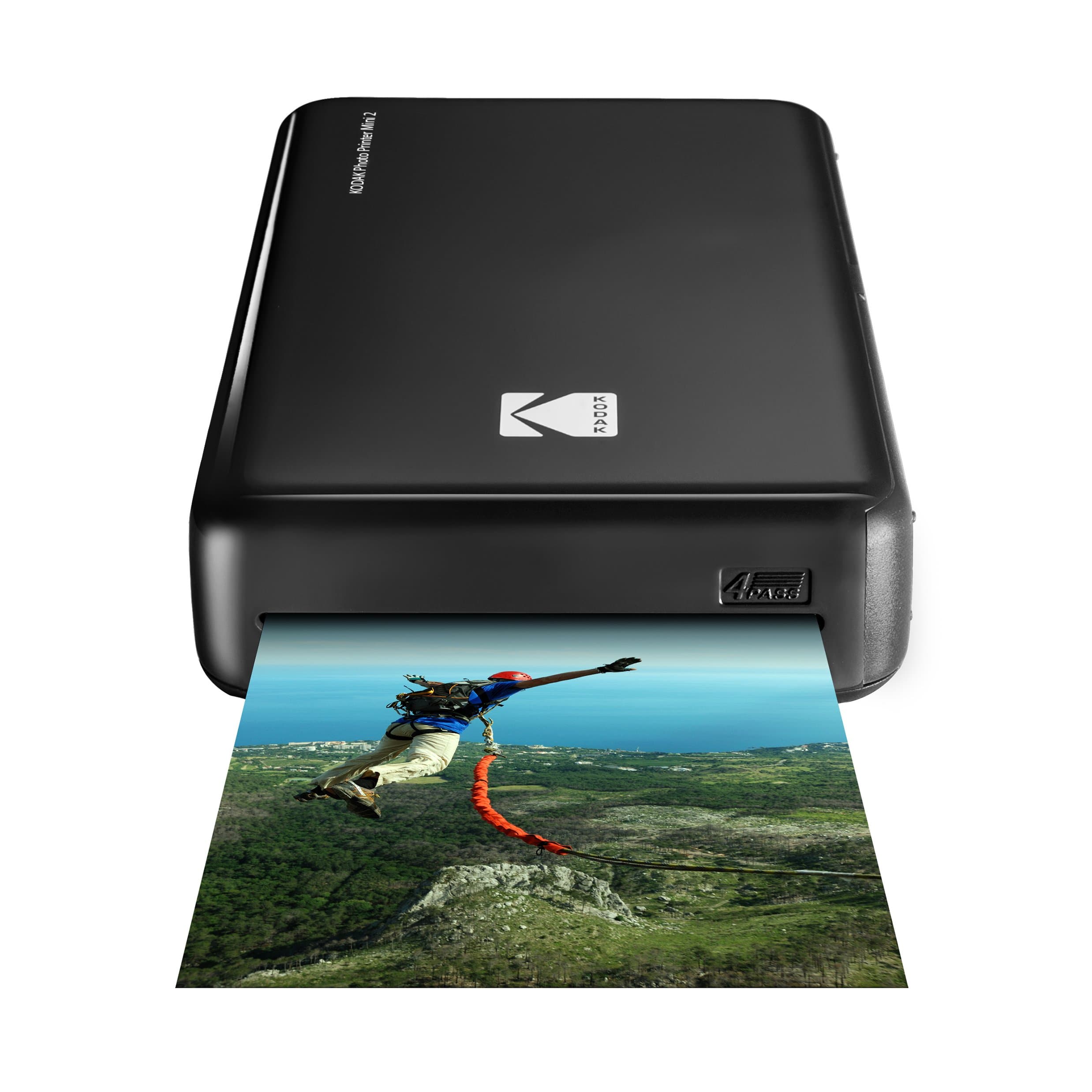 Kodak Mini 2 HD Wireless Mobile Instant Photo Printer w/4PASS Patented Printing Technology (Black) - Compatible w/iOS & Android Devices - Real Ink in an Instant