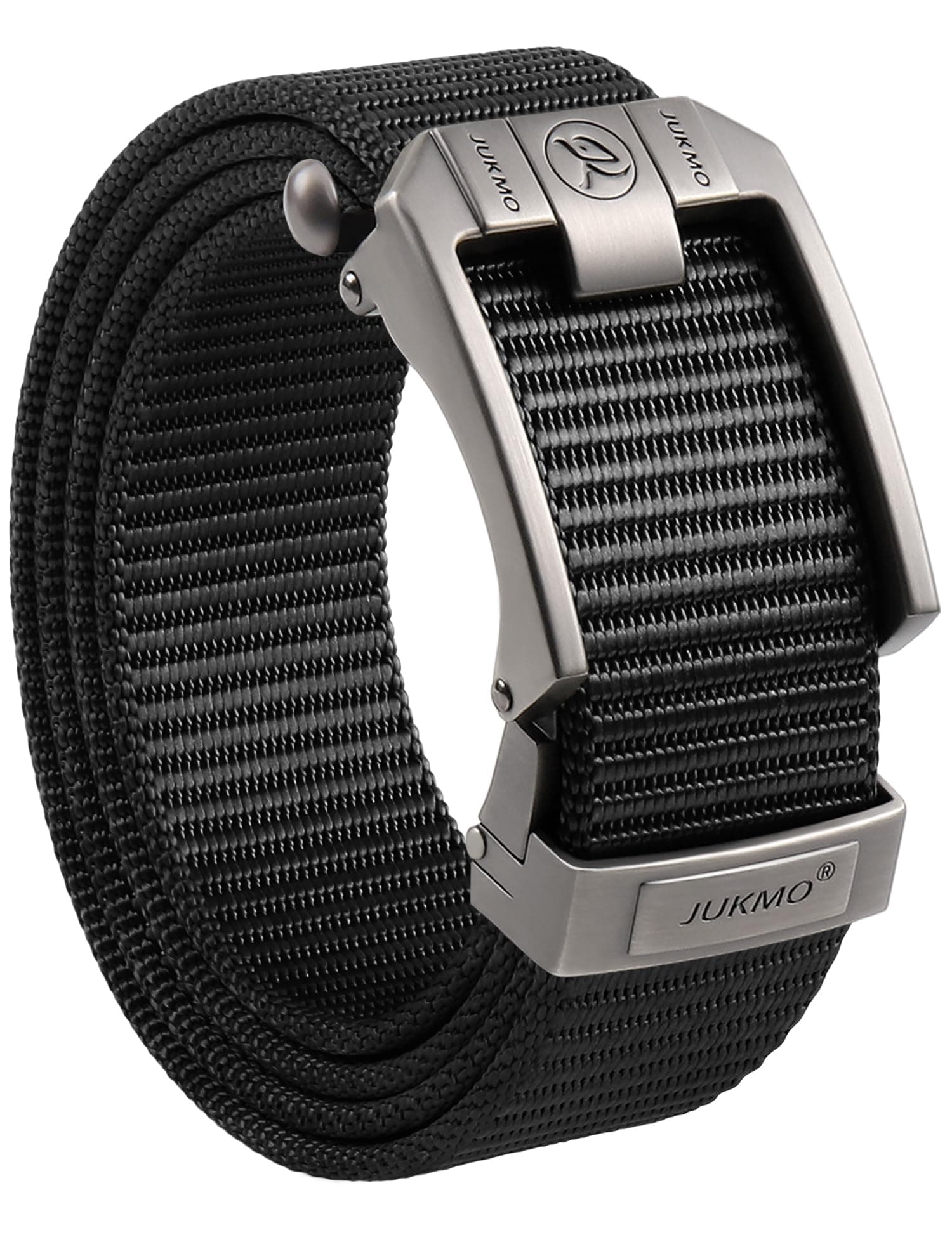 Ratchet Belt for Men, Nylon Web Tactical Belt with Automatic Slide Buckle, Adjustable Trim to Fit