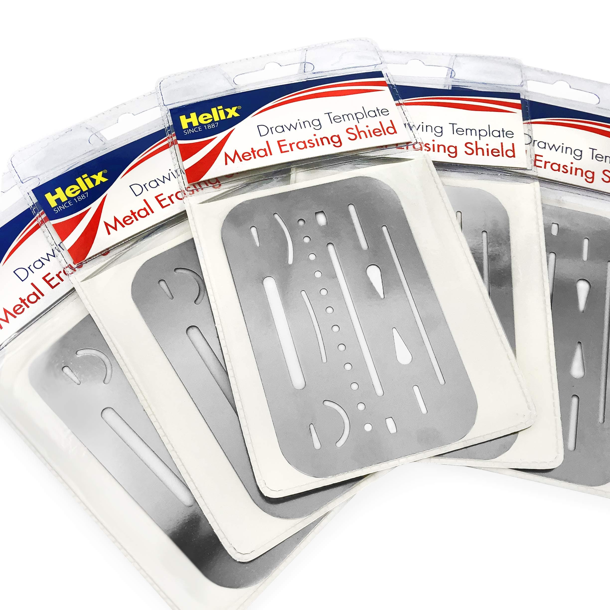 Helix Technical Metal Erasing Shield Drawing Template - Pack of 5