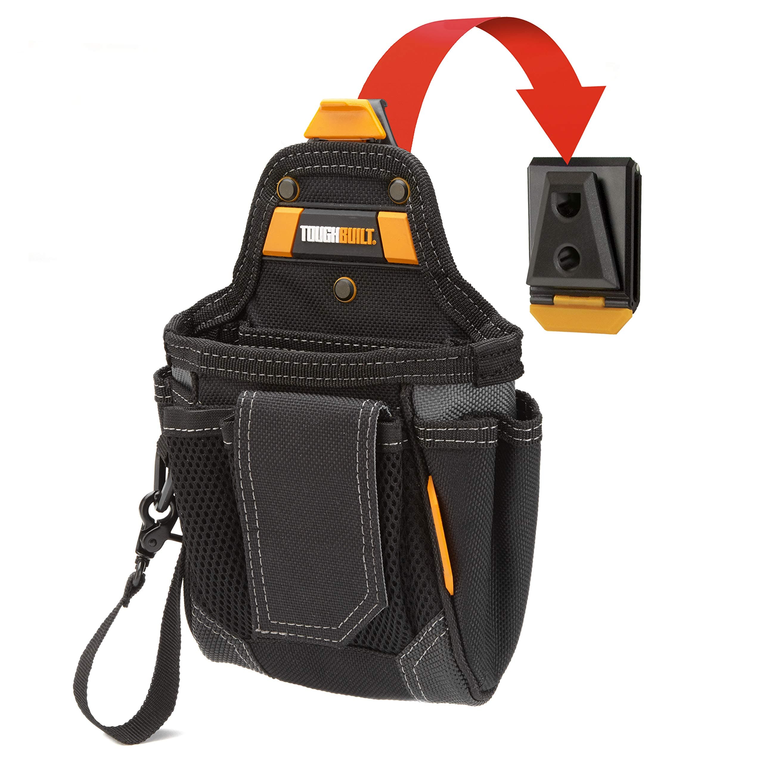 Multi-Pocket Organizer Tool Pouch - Heavy Duty, Deluxe Premium Quality, Durable - Patented ClipTech ™ Hub & Work Belts