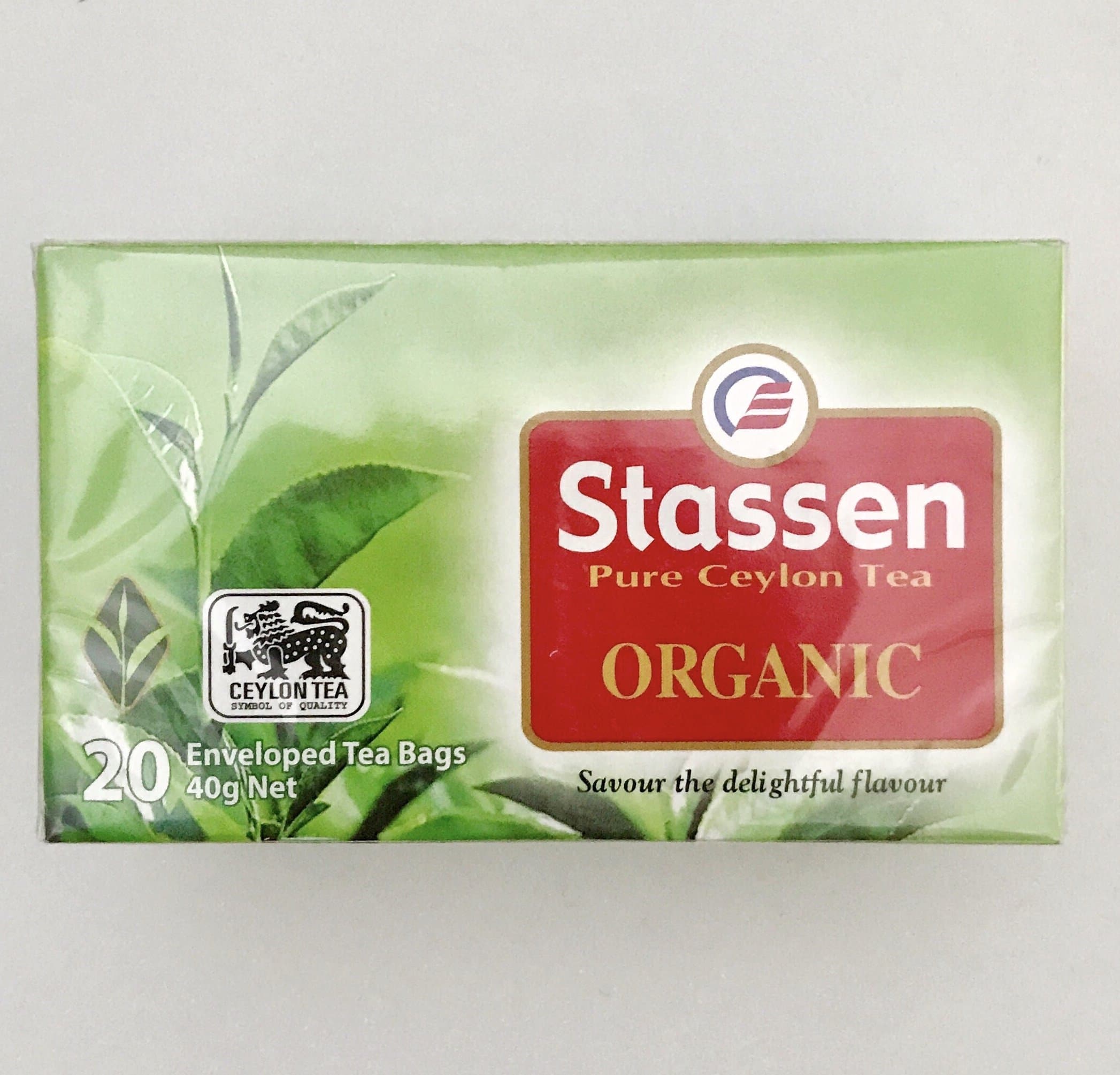 Stassen Enveloped ORGANIC Pure Ceylon Tea (Black Tea, Pack of 3, total 60 bags)