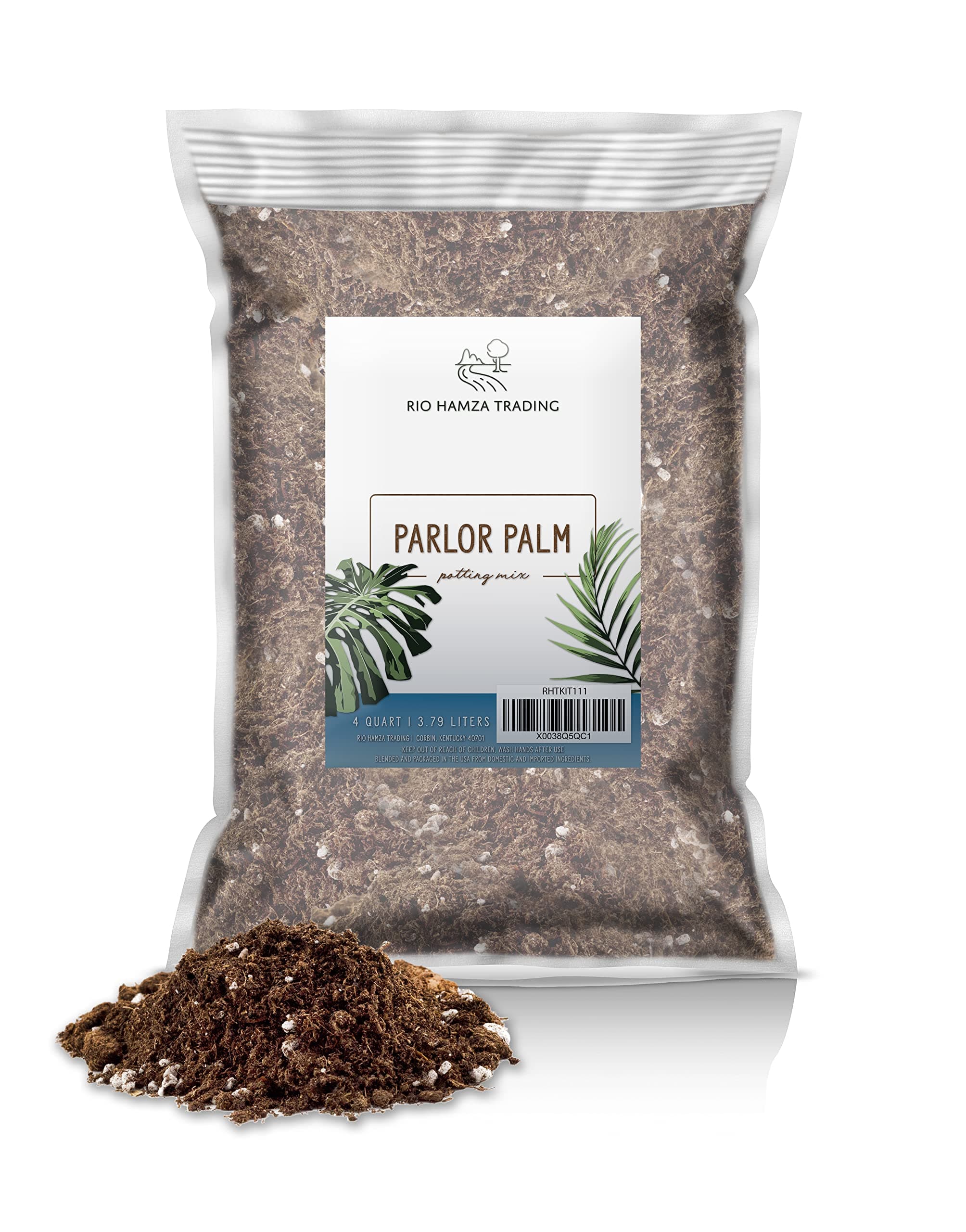 Soil Mixture for Parlor Palm Plants, Specialized Soil Mix,Plant or Re-Pot Your Parlor Palm Plant, 4qt